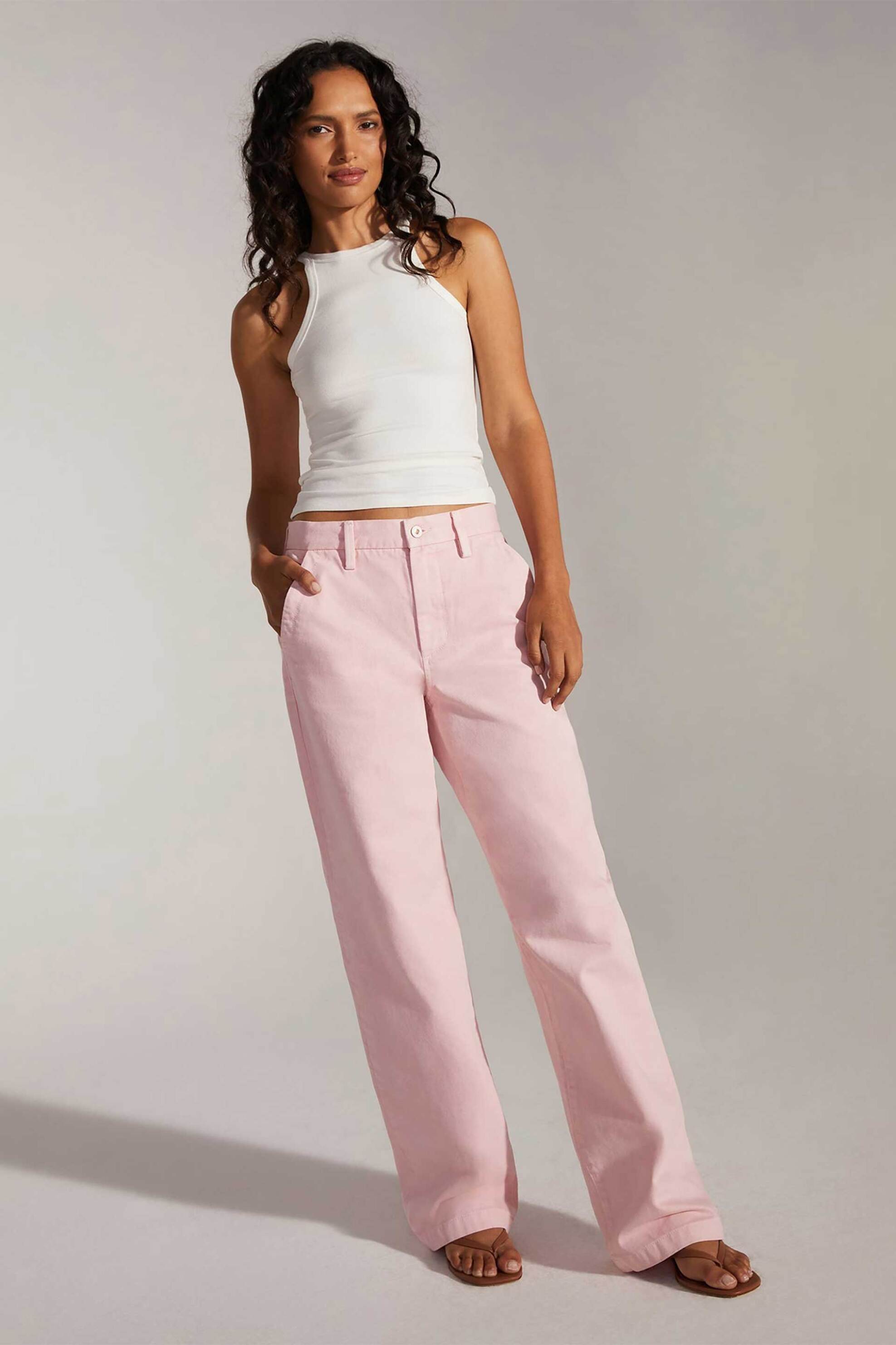 Favorite Daughter γυναικείο denim παντελόνι "The Taylor" - FG0ABS9518-BS Ροζ φωτογραφία