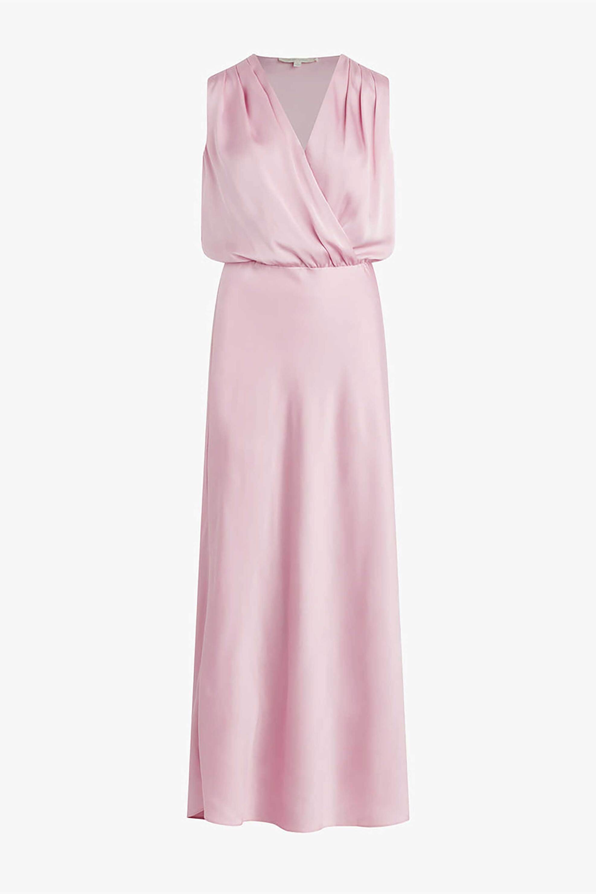 Favorite Daughter γυναικείο maxi φόρεμα σατέν "Nita" - 45FEC9NT4643-PTL Ροζ φωτογραφία