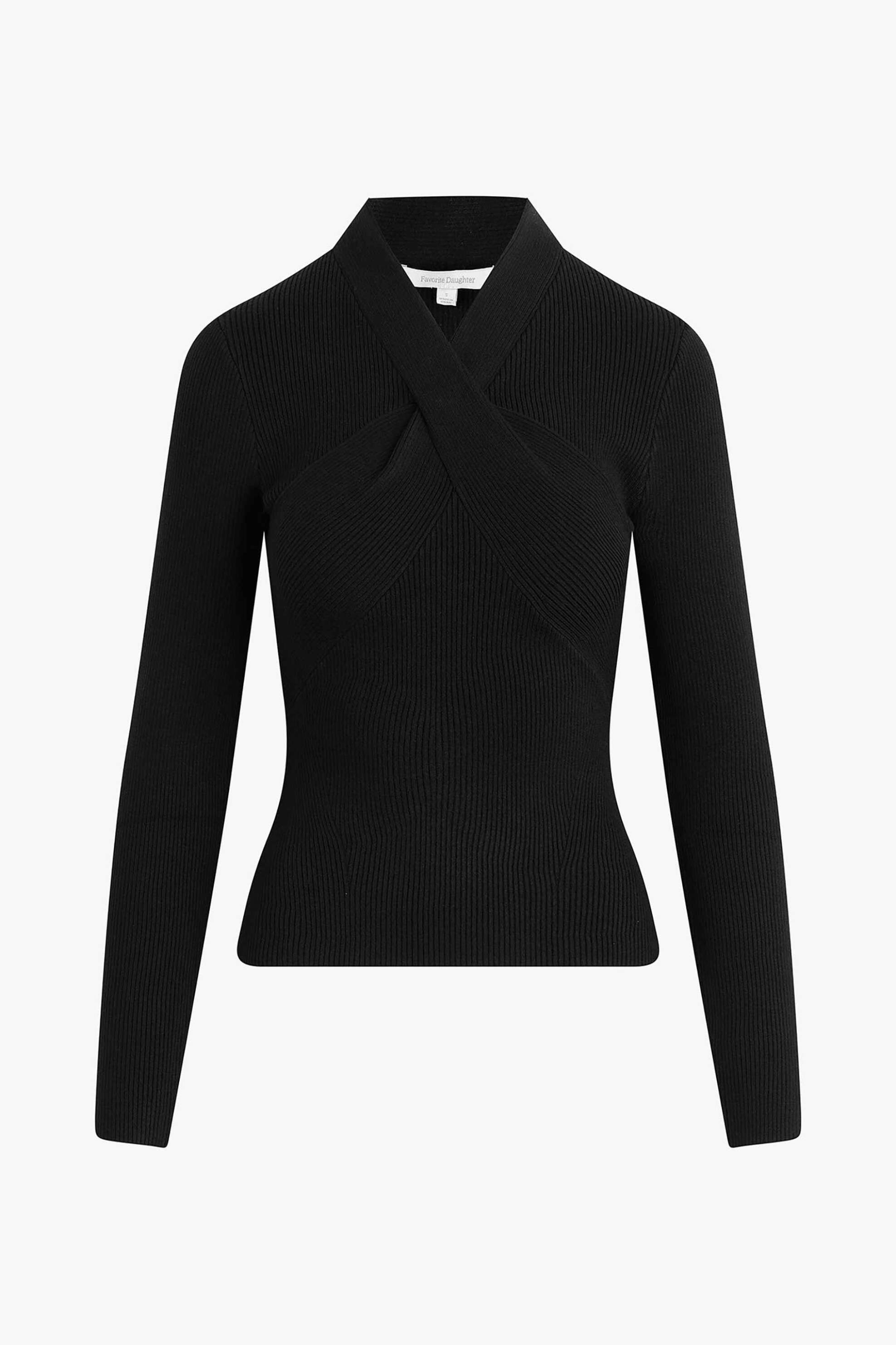 Favorite Daughter γυναικεία πλεκτή μπλούζα "The Made You Look" - 45FEC0TR3036-BLK Μαύρο φωτογραφία