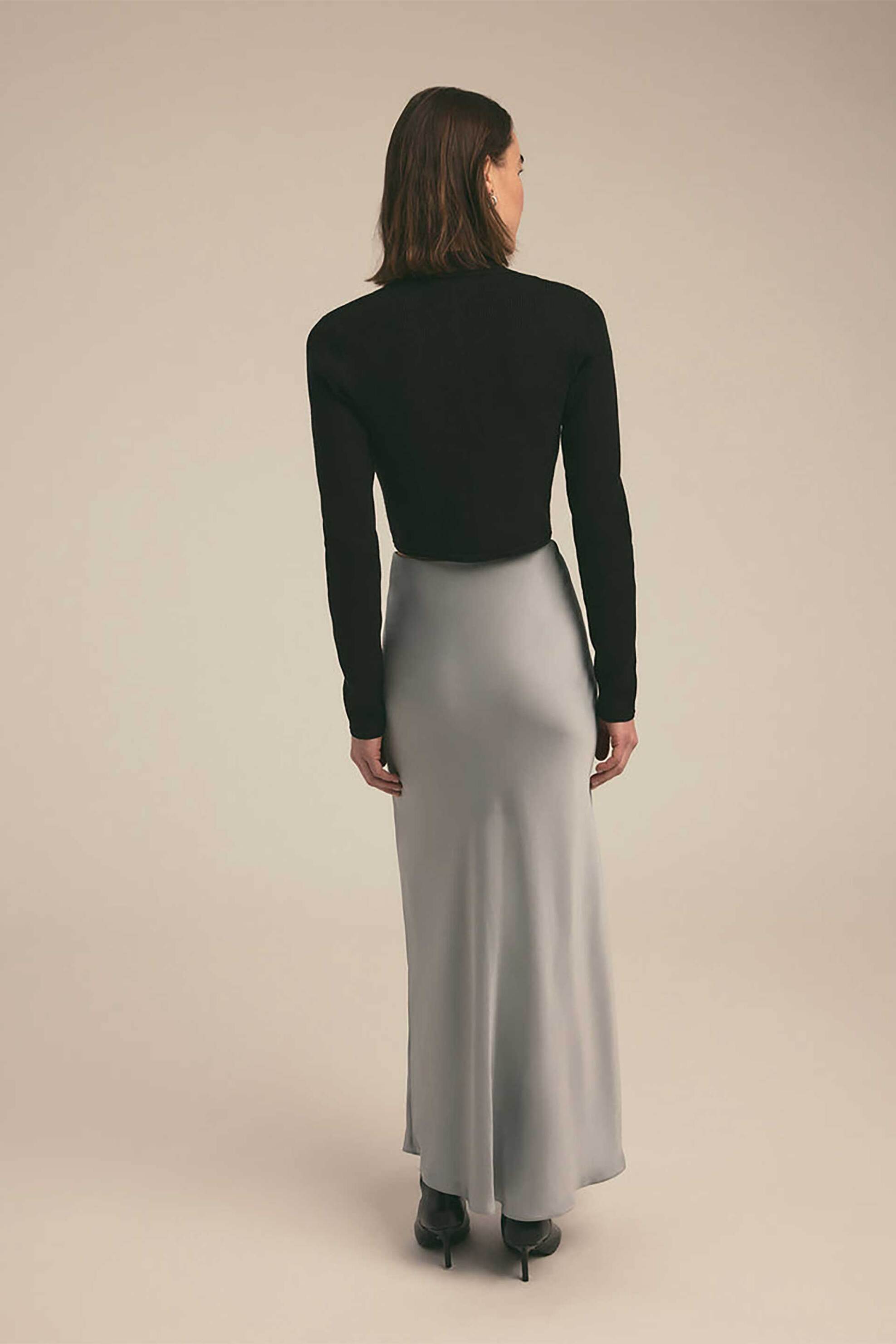 Favorite Daughter γυναικεία maxi φούστα σατέν "The Favorite" - 45FEC9SK8010-UTG Γκρι φωτογραφία