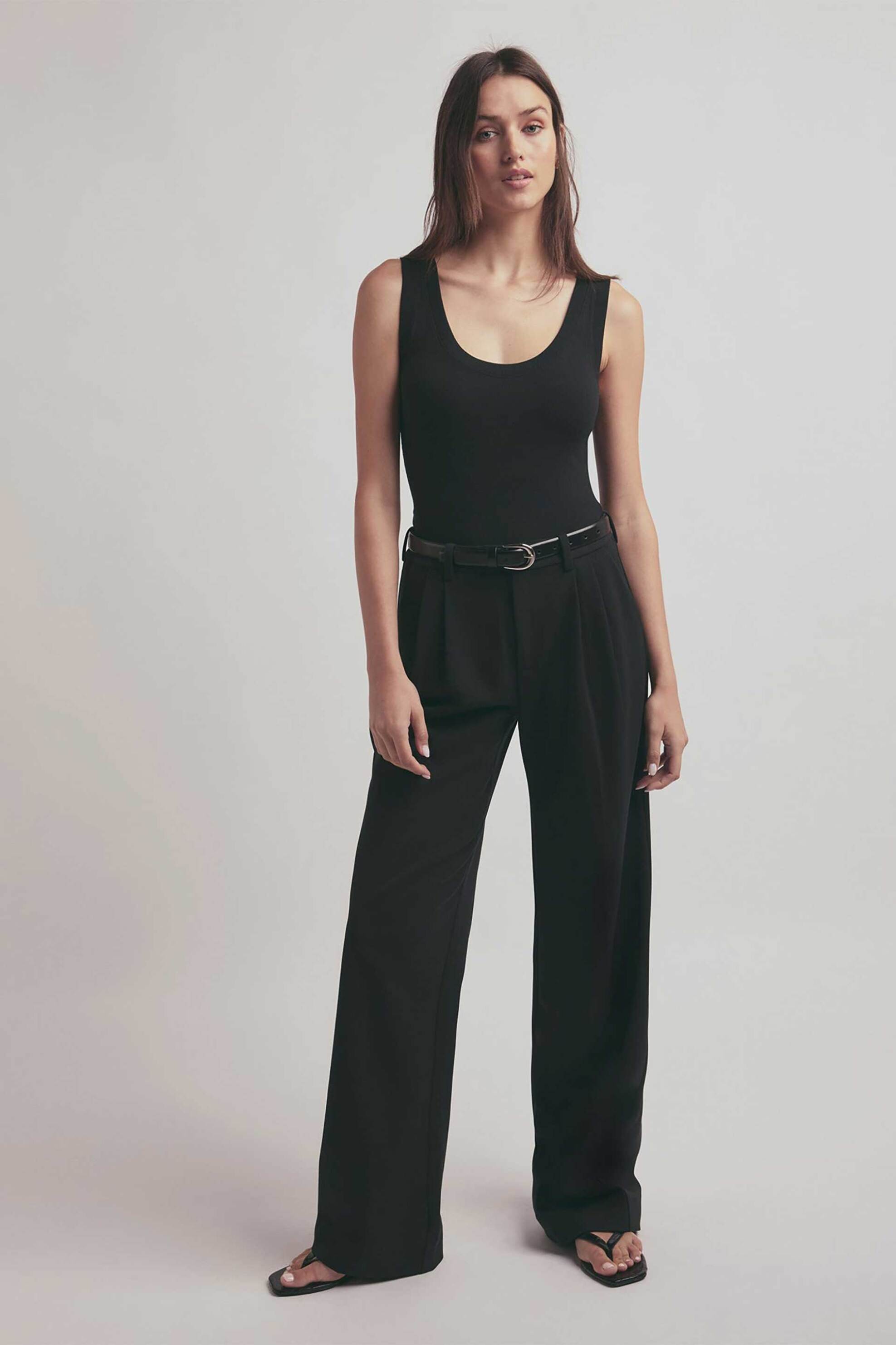 Favorite Daughter γυναικείο αμάνικο τοπ ribbed "The Ribbed" - 45FHDGRT3542-BLK Μαύρο φωτογραφία