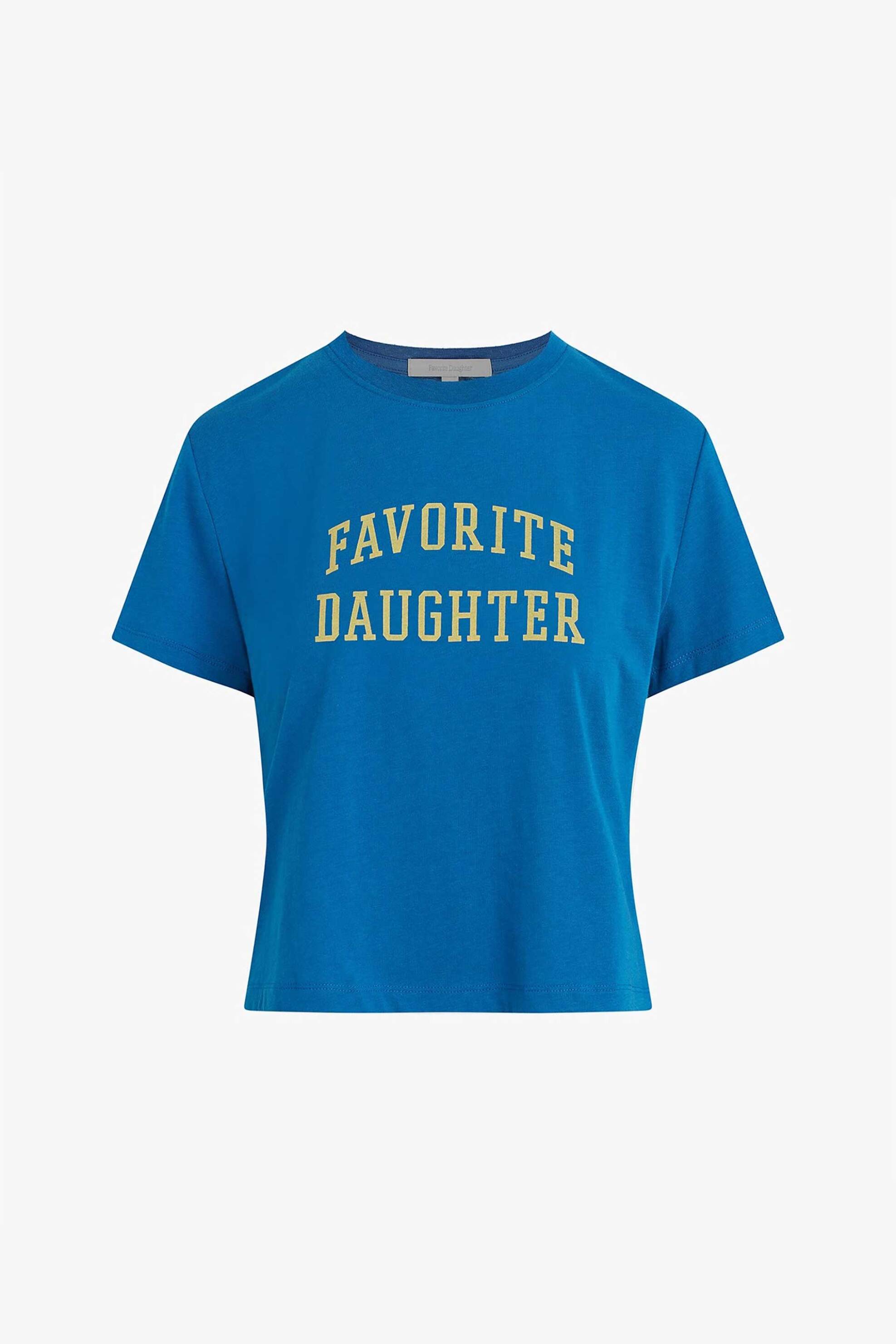 Favorite Daughter γυναικείο T-shirt με logo print "The Cropped Collegiate" - 45FHNTFD5505-SPH Μπλε Ηλεκτρίκ φωτογραφία