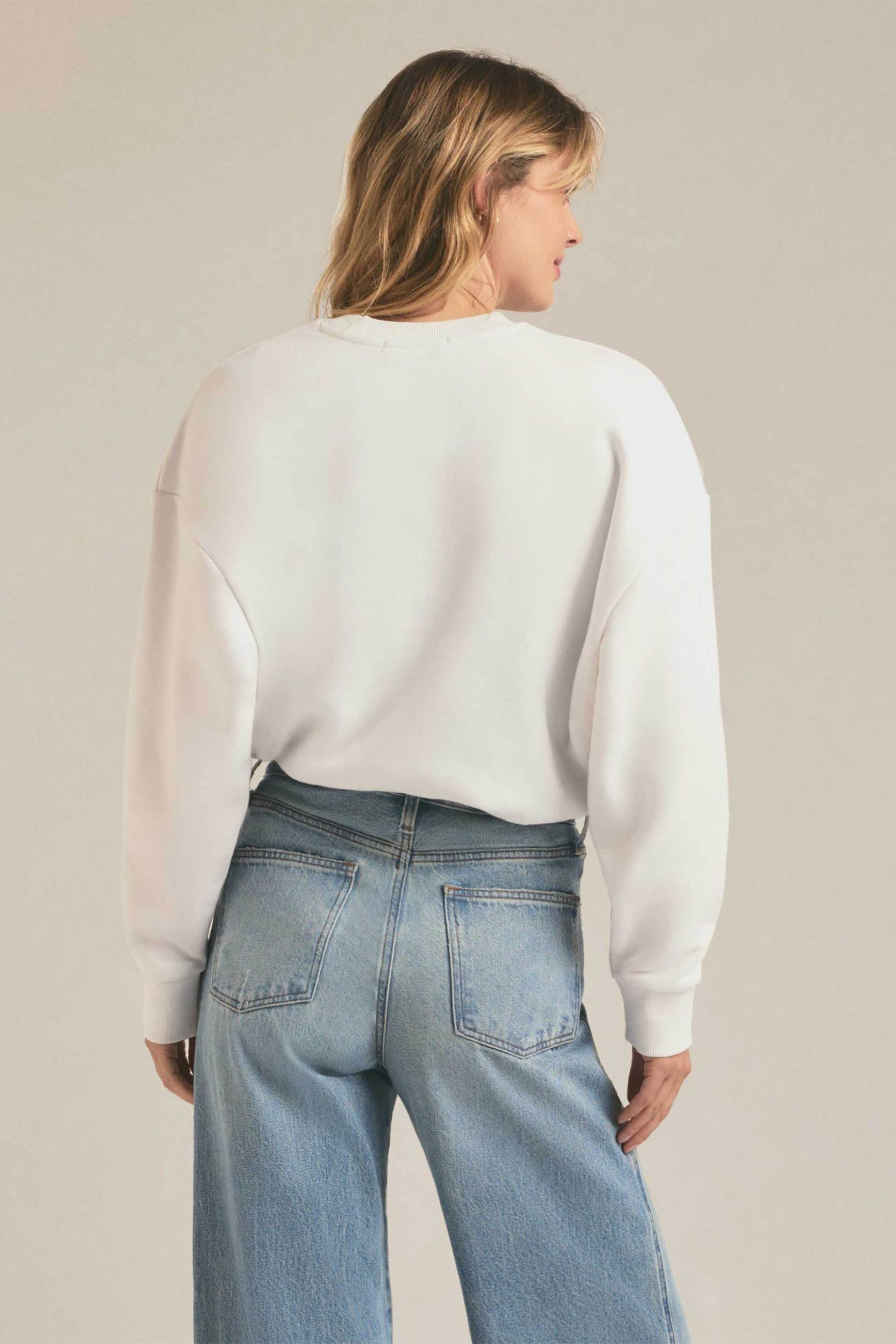 Favorite Daughter γυναικείο φούτερ με λογότυπο "Collegiate" - 45FHU3CS6042-WTP Λευκό φωτογραφία