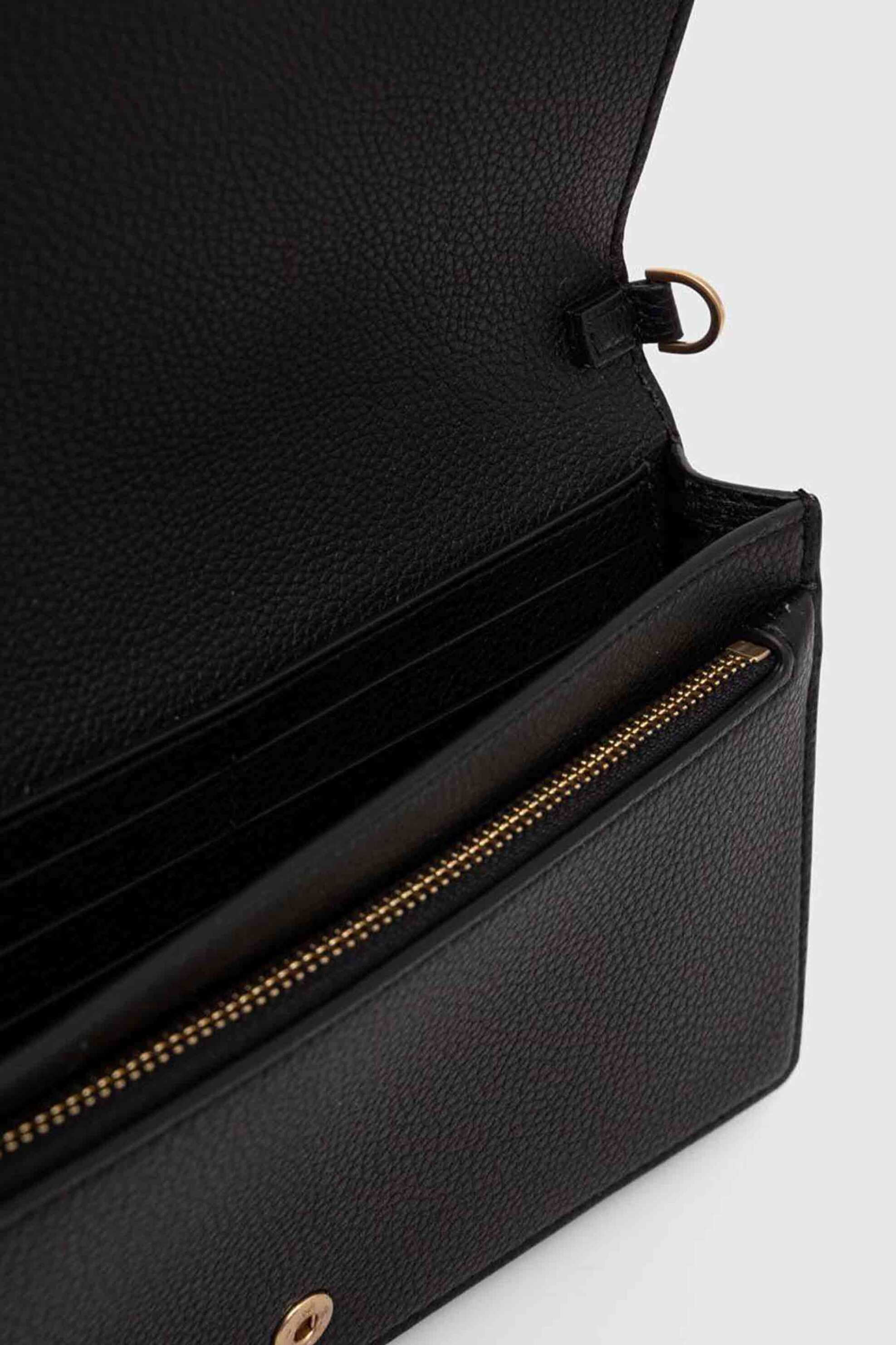 DKNY γυναικείο τσαντάκι clutch με all-over logo "Farah" - R4255E37 Μαύρο φωτογραφία