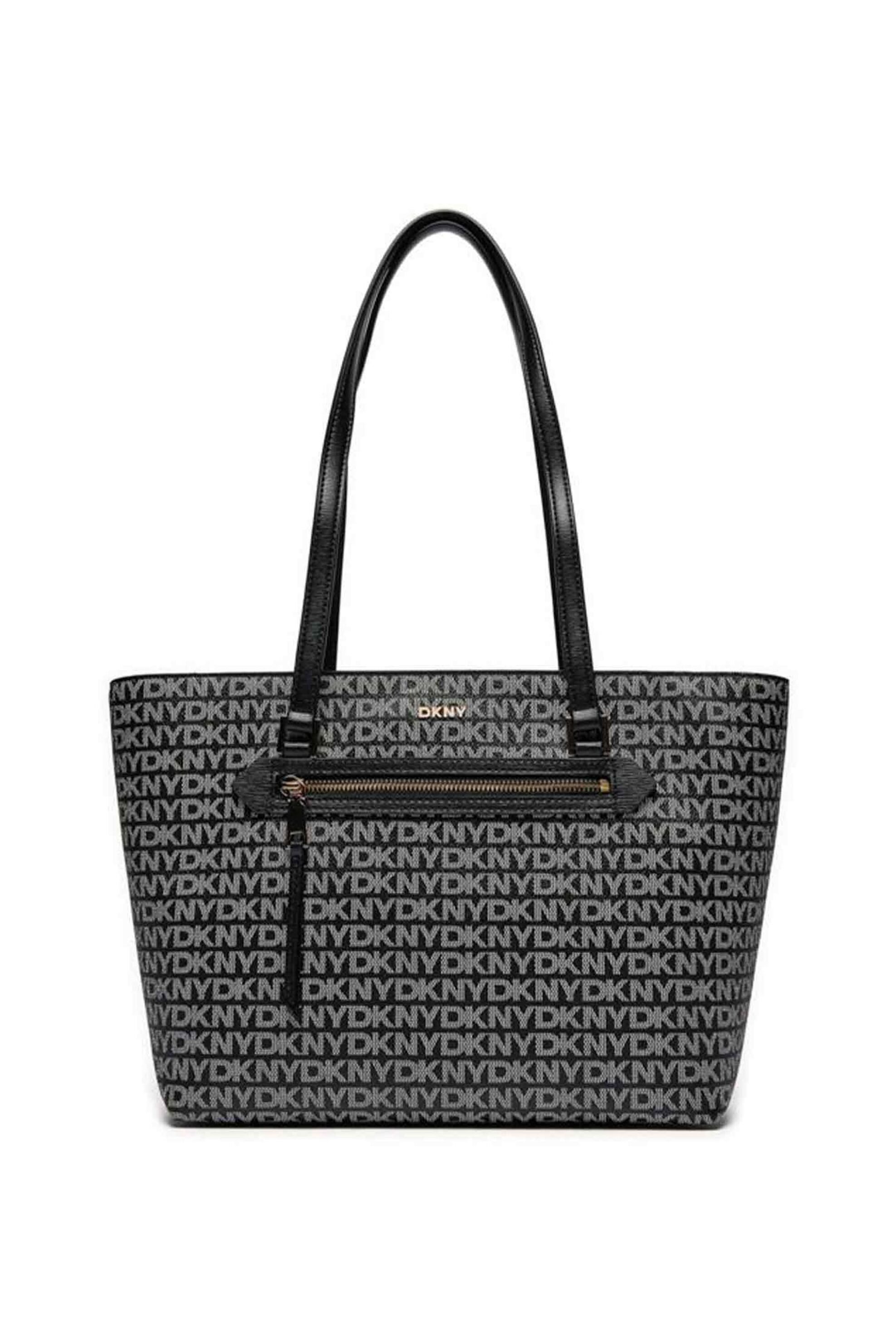 DKNY γυναικεία τσάντα ώμου με all-over logo "Bryant" - R42AYE20 Μαύρο