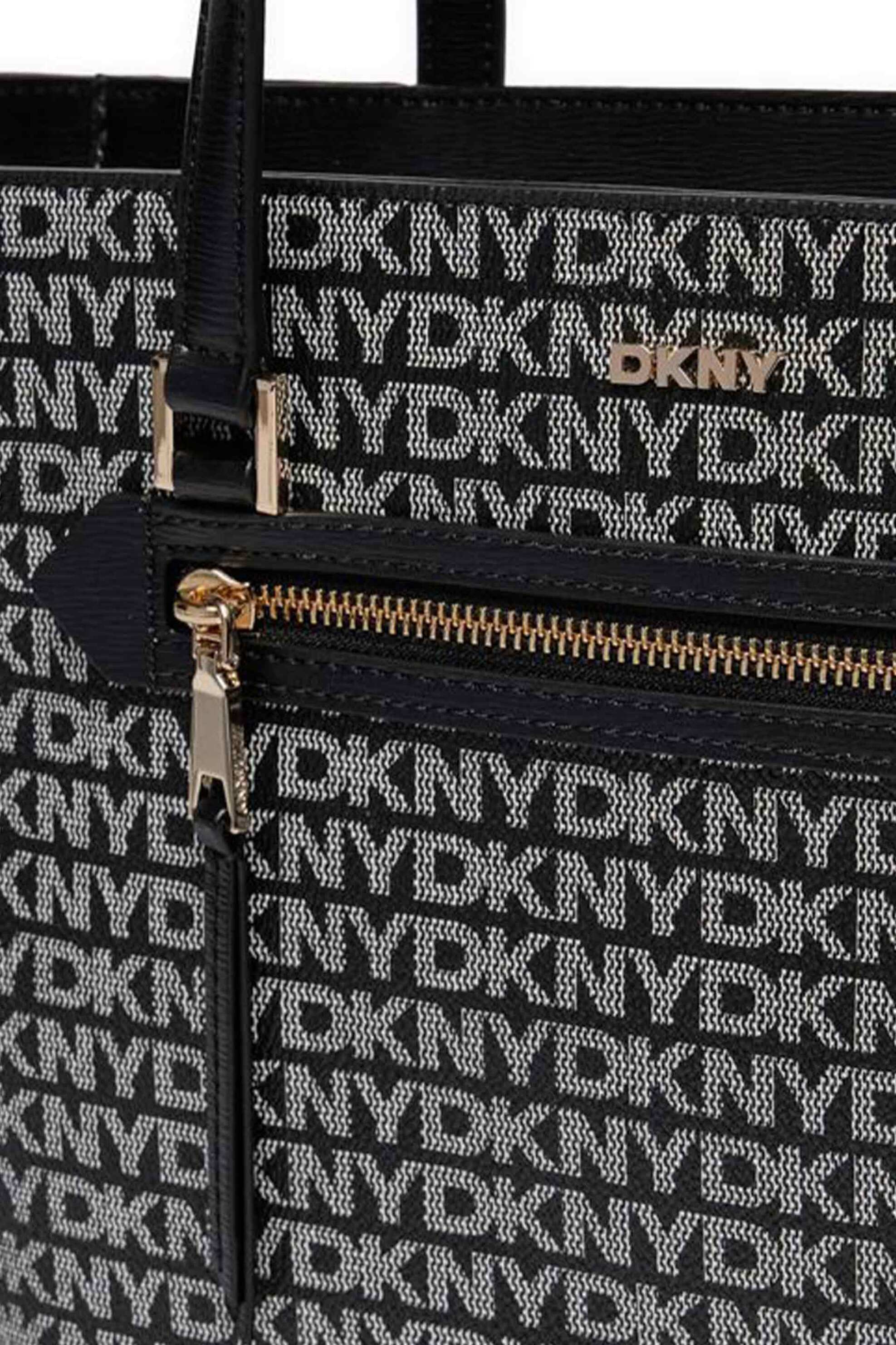 DKNY DKNY γυναικεία τσάντα ώμου με all-over logo "Bryant" - R42AYE20 Μαύρο - 3