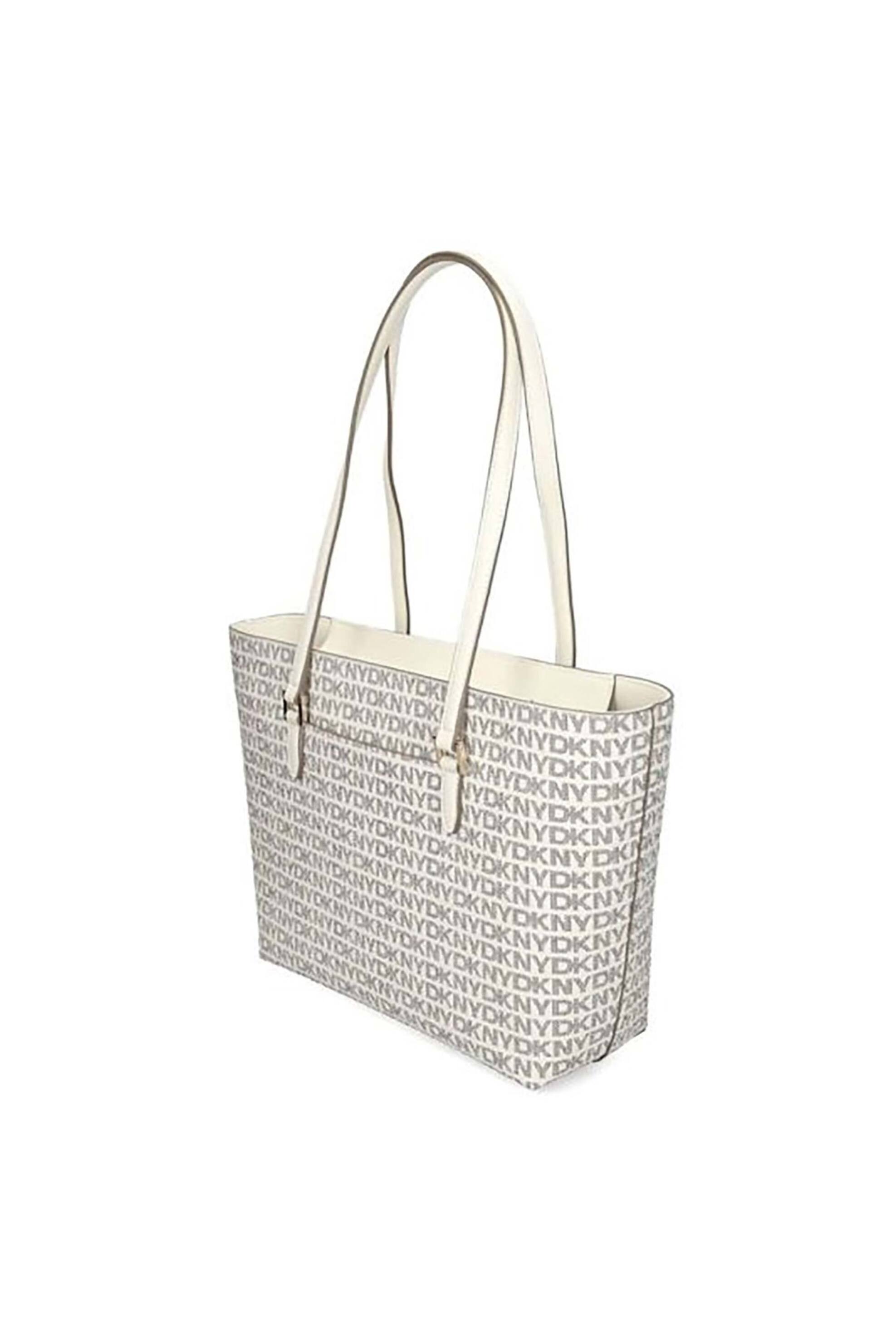 DKNY DKNY γυναικεία τσάντα ώμου με all-over logo "Bryant" - R42AYE20 Λευκό - 3