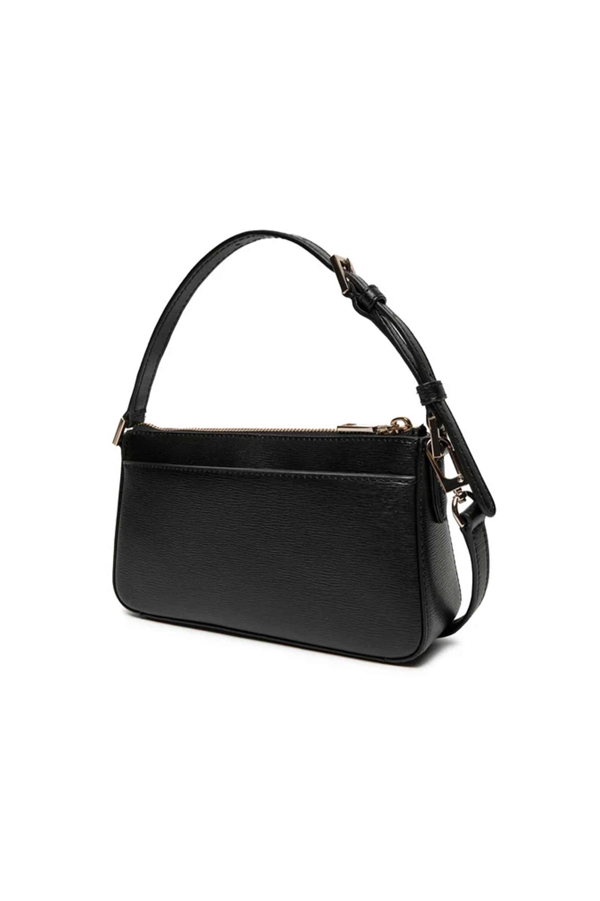 DKNY γυναικεία δερμάτινη τσάντα crossbody με μεταλλικό logo "Bryant" - R42HKE18 Μαύρο φωτογραφία