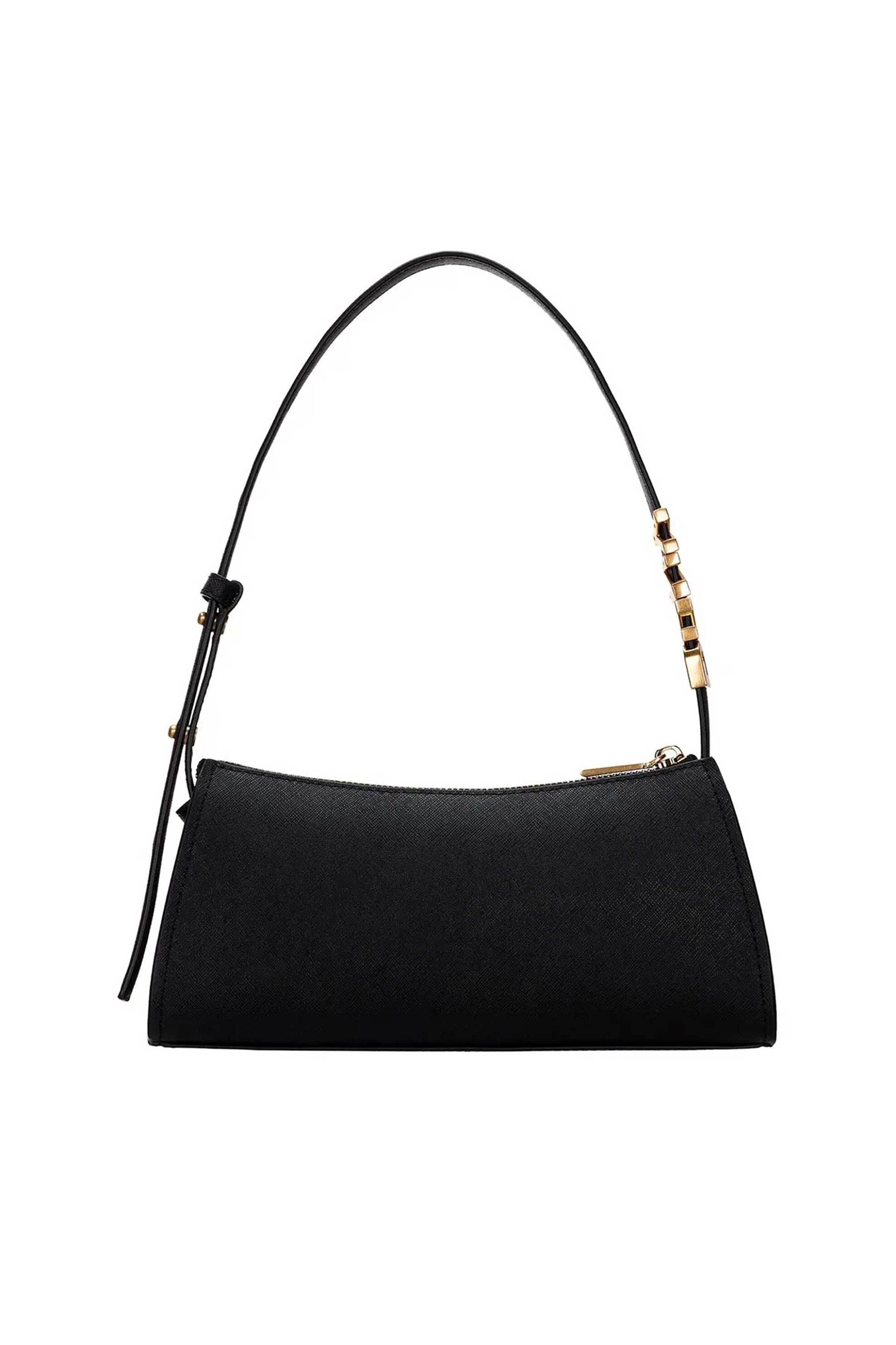 DKNY γυναικεία δερμάτινη τσάντα ώμου "Avril" - R433YG57 Μαύρο φωτογραφία