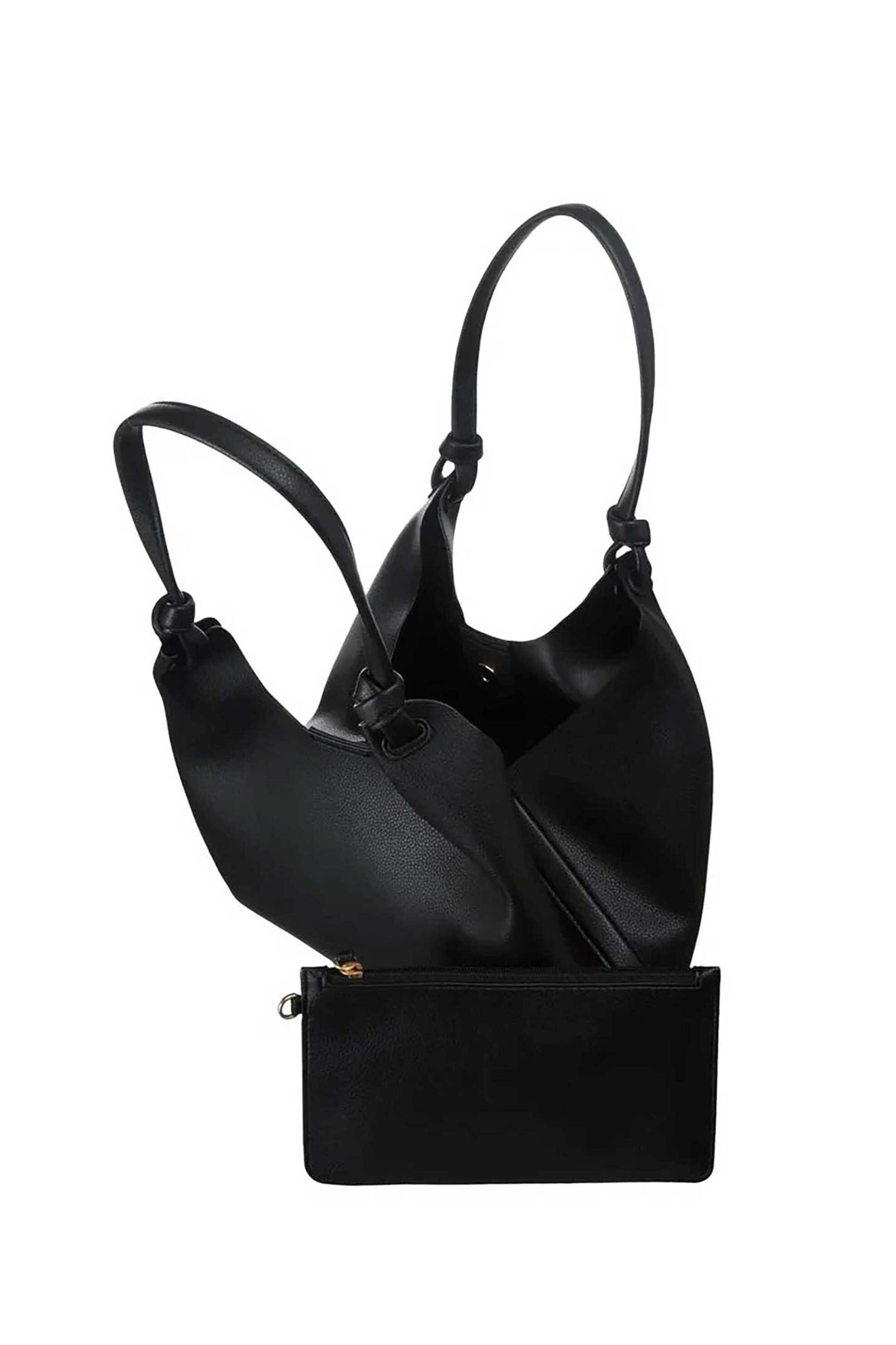Dkny Γυναικεία Τσάντα Χειρός Μονόχρωμη Paula - R42Bae49 Μαύρο