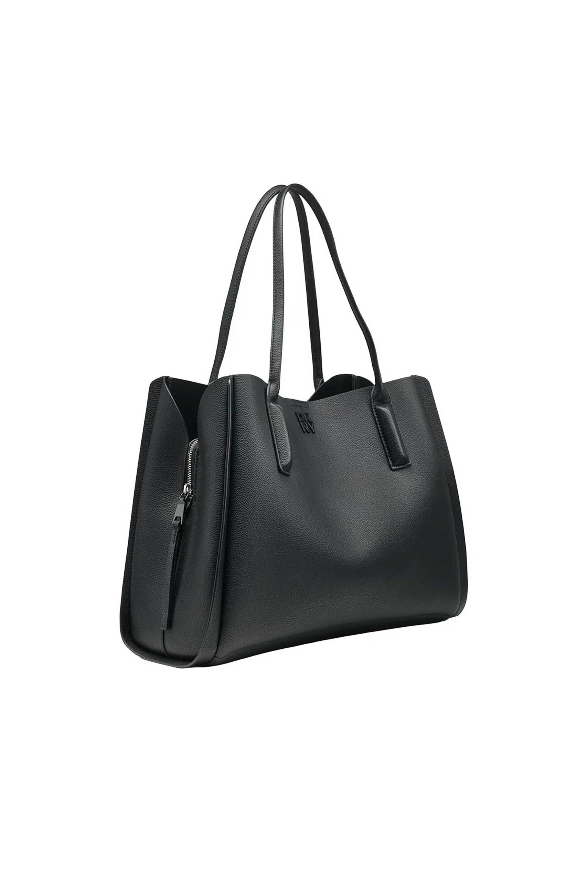 DKNY γυναικεία τσάντα χειρός μονόχρωμη με λογότυπο 