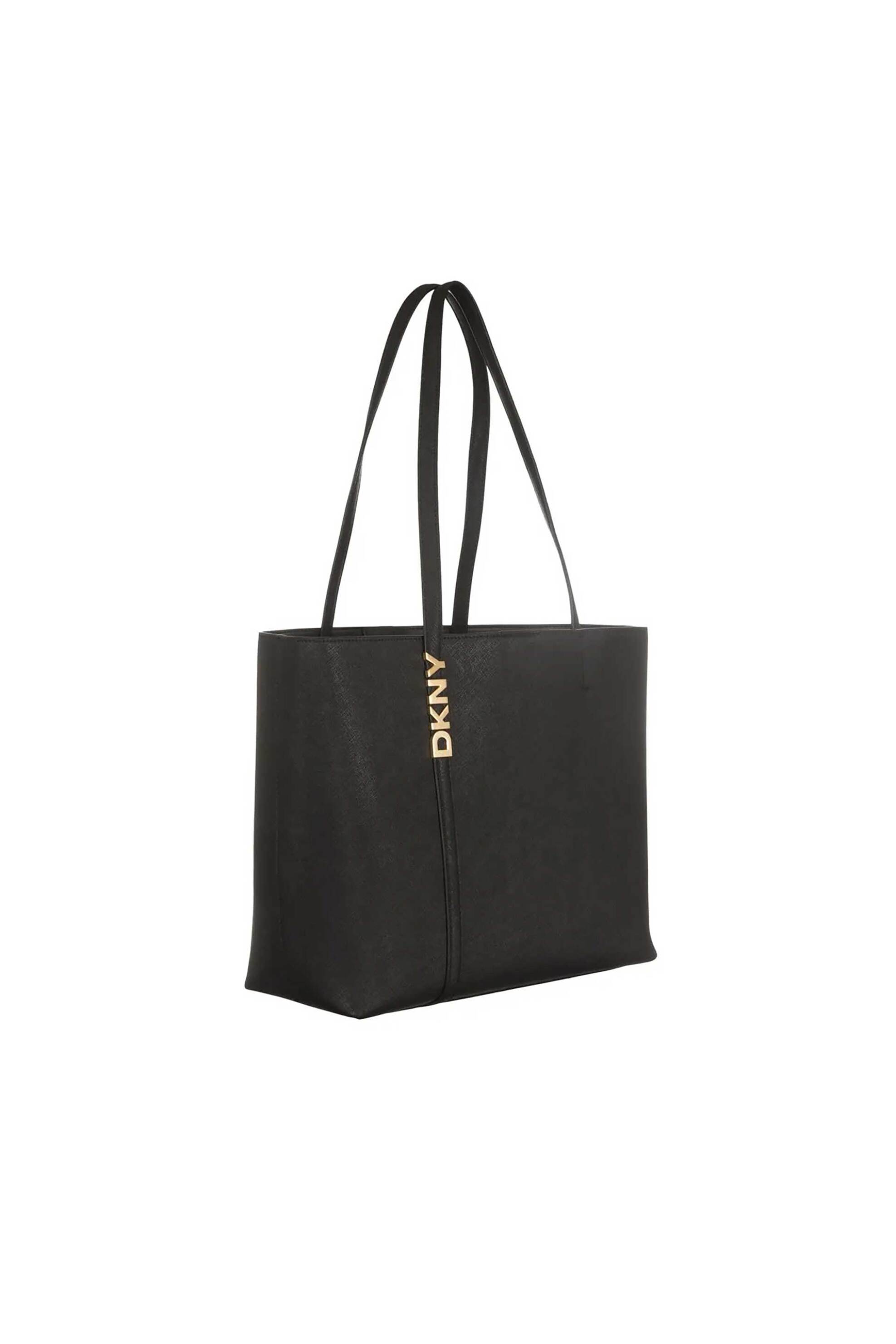 DKNY γυναικεία δερμάτινη τσάντα χειρός με λογότυπο "Avril" - R52AKG54 Μαύρο φωτογραφία