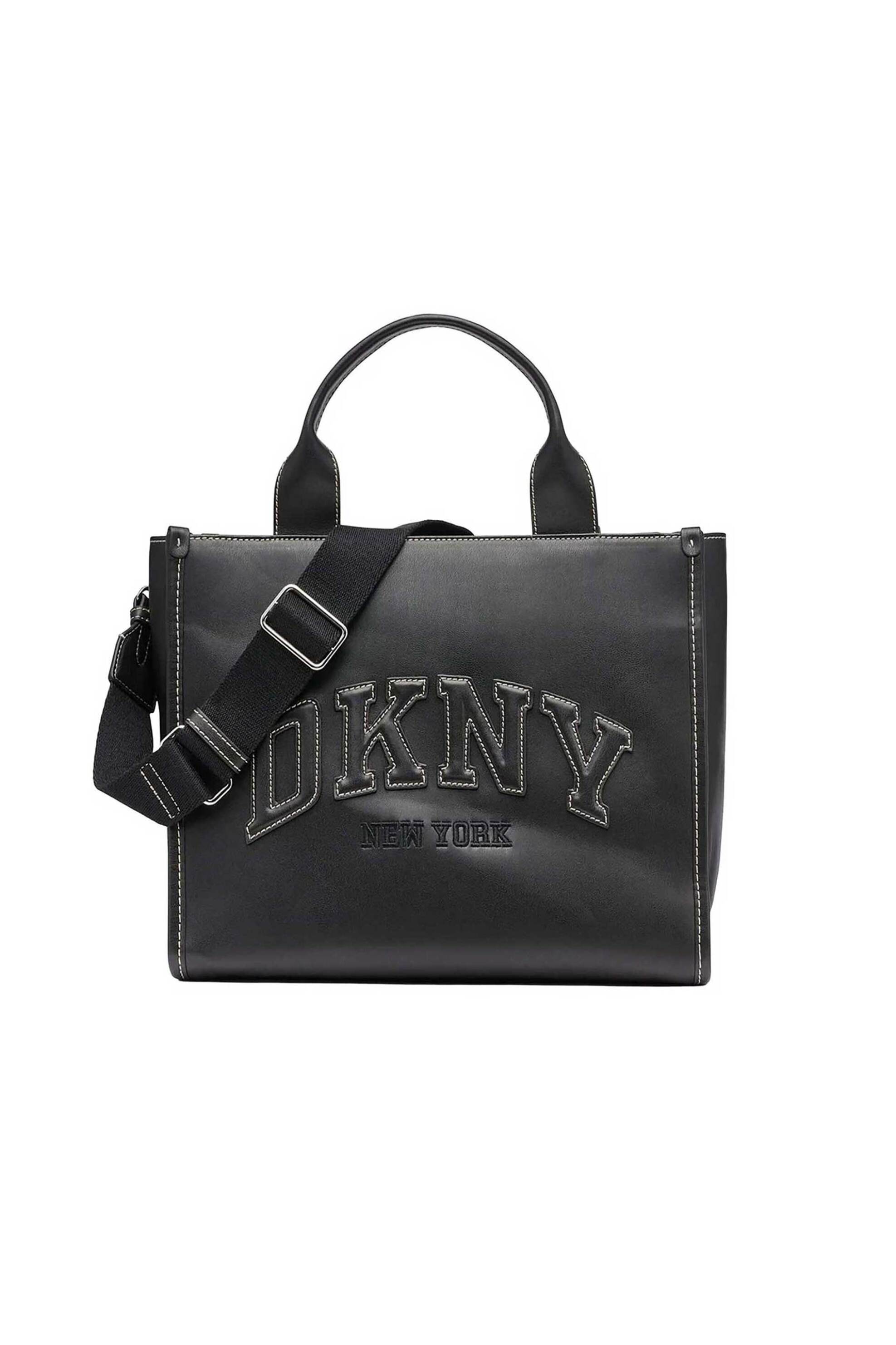 DKNY γυναικεία τσάντα χειρός με ανάγλυφο λογότυπο "Hadlee" - R52AQR57 Μαύρο