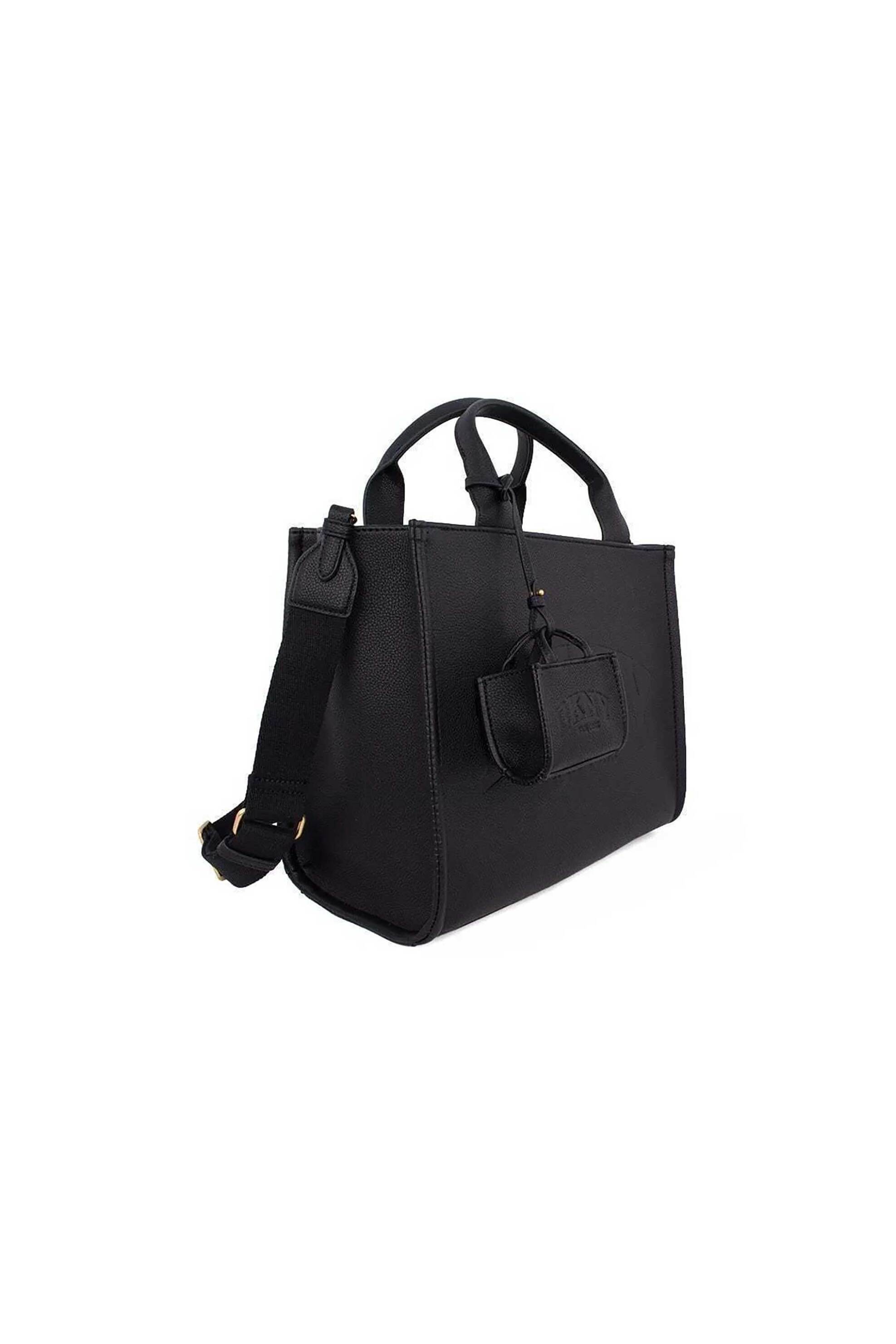 DKNY DKNY γυναικεία τσάντα χειρός με ανάγλυφο λογότυπο "Hadlee" - R53AAR57 Μαύρο - 2