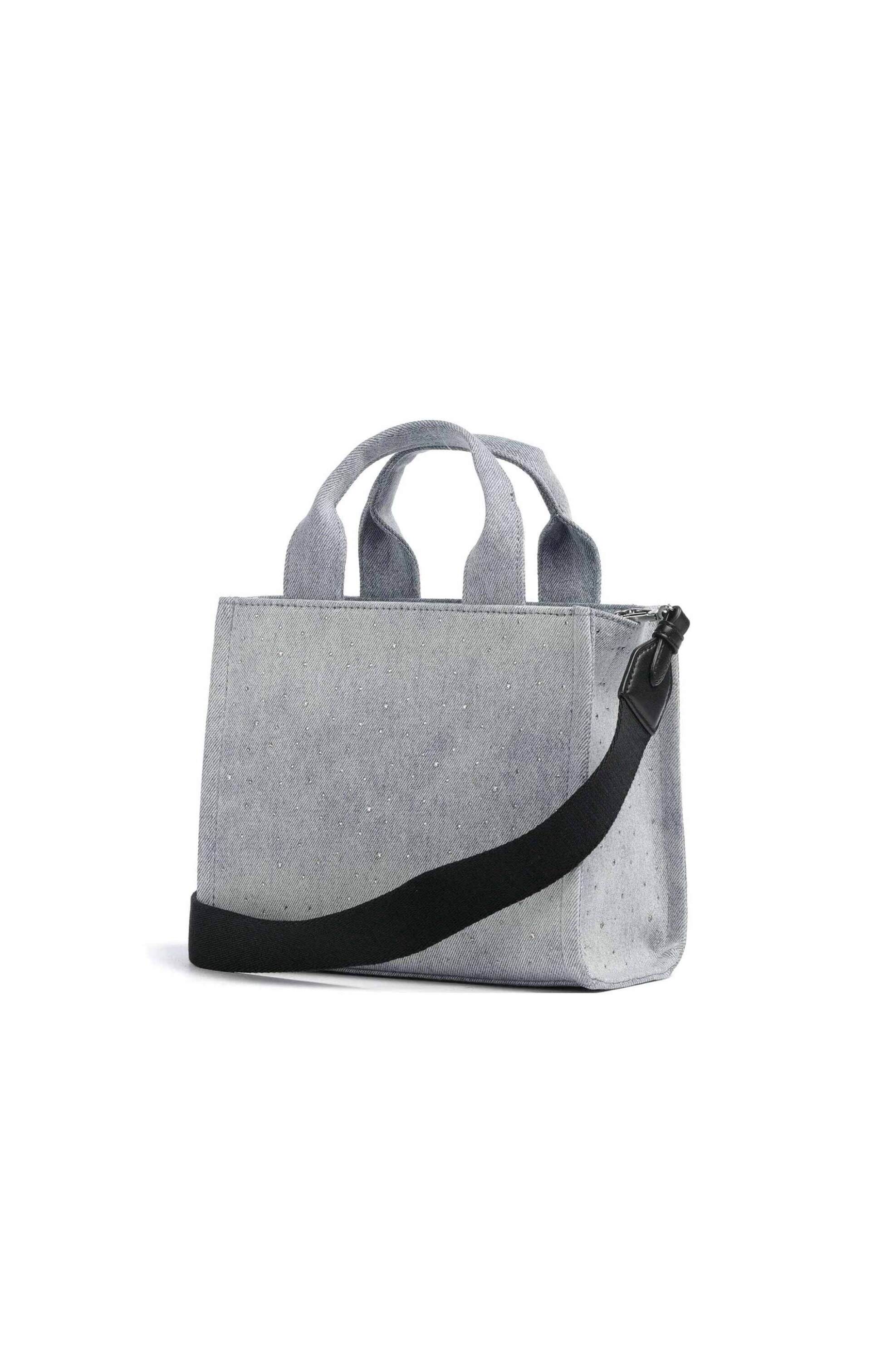 DKNY γυναικεία denim τσάντα χειρός με λογότυπο "Hadlee" - R53AQC80 Γκρι Γαλάζιο φωτογραφία