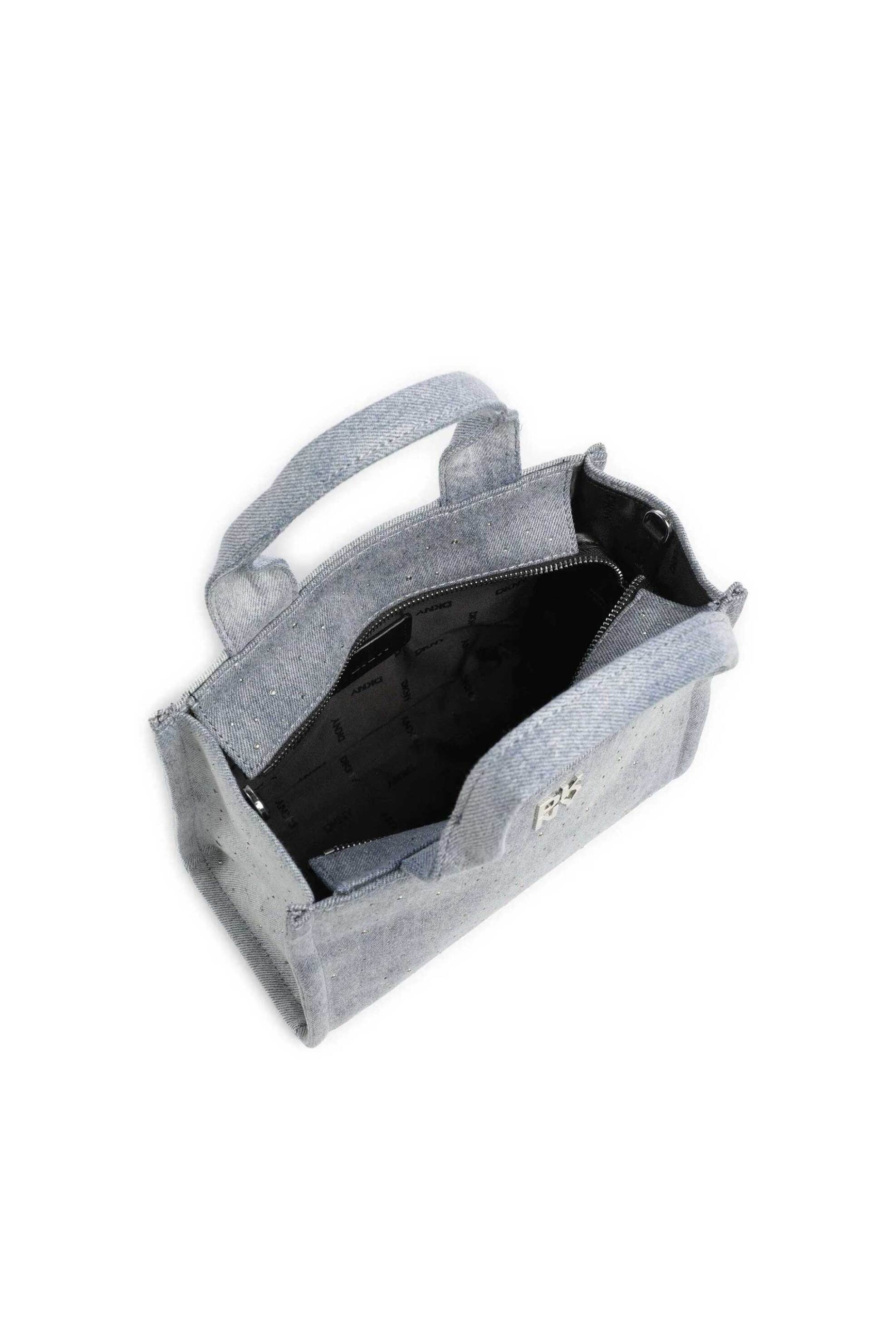 DKNY γυναικεία denim τσάντα χειρός με λογότυπο "Hadlee" - R53AQC80 Γκρι Γαλάζιο φωτογραφία