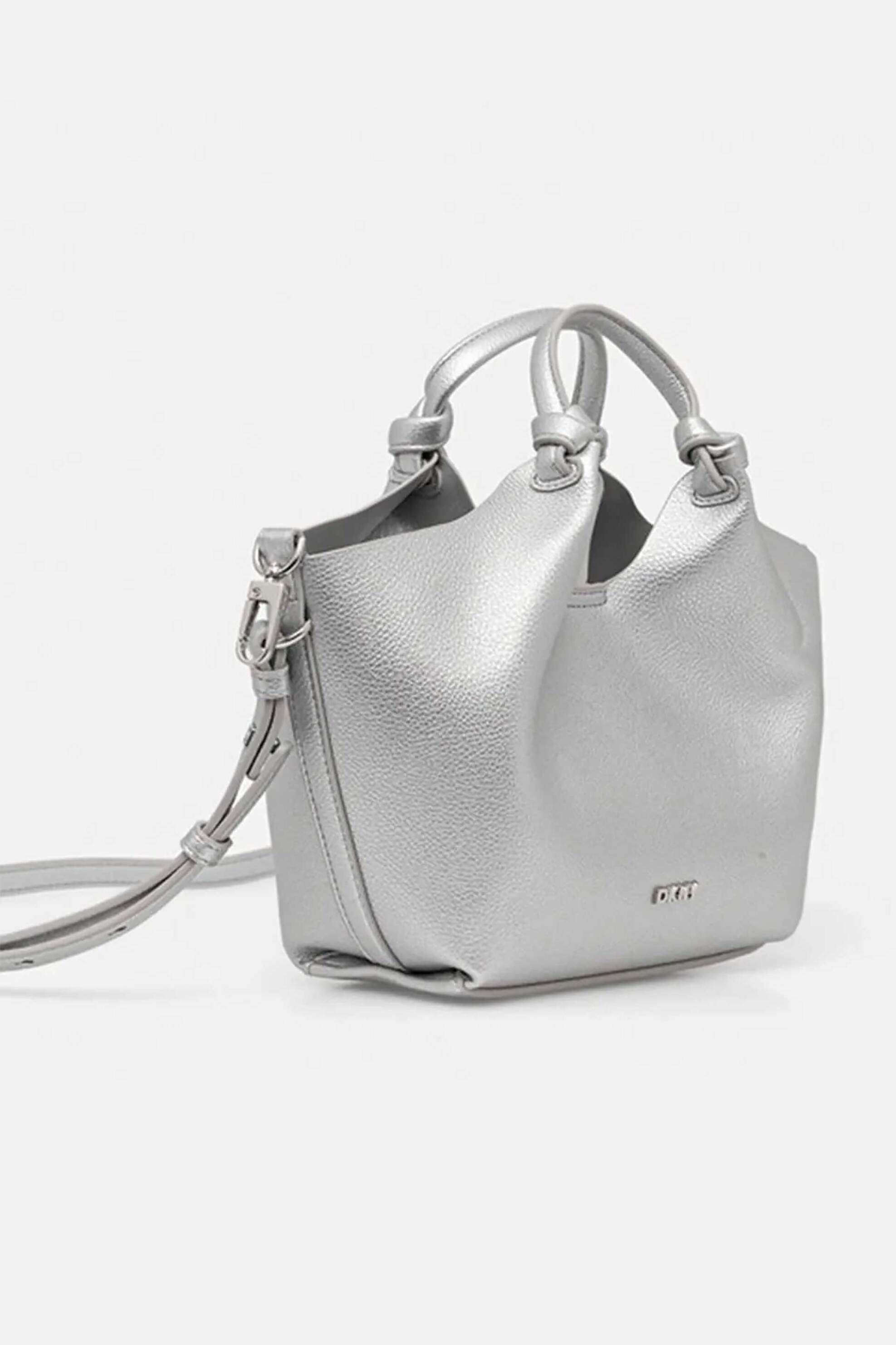 DKNY γυναικεία τσάντα χειρός με μεταλικό λογότυπο 