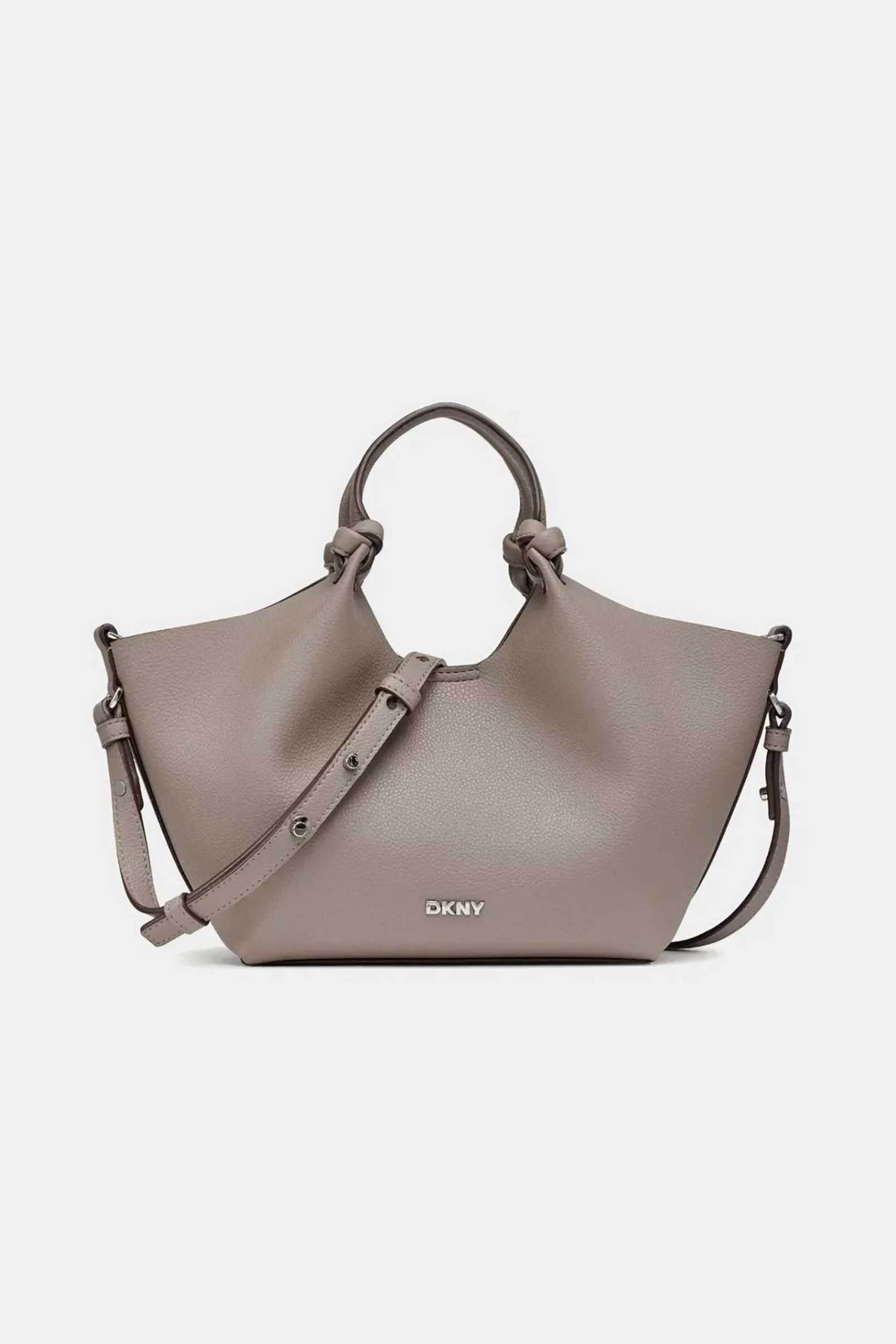 DKNY γυναικεία τσάντα χειρός με μεταλικό λογότυπο "Paula" - R53BAM60 Ταμπά