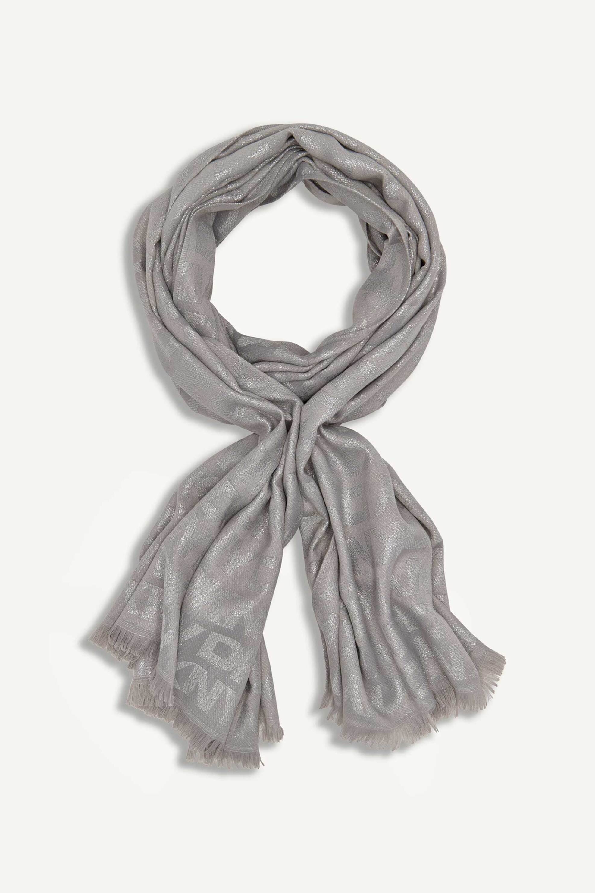 DKNY DKNY γυναικείο κασκόλ με all-over logo print - D5WS1578 Γκρι