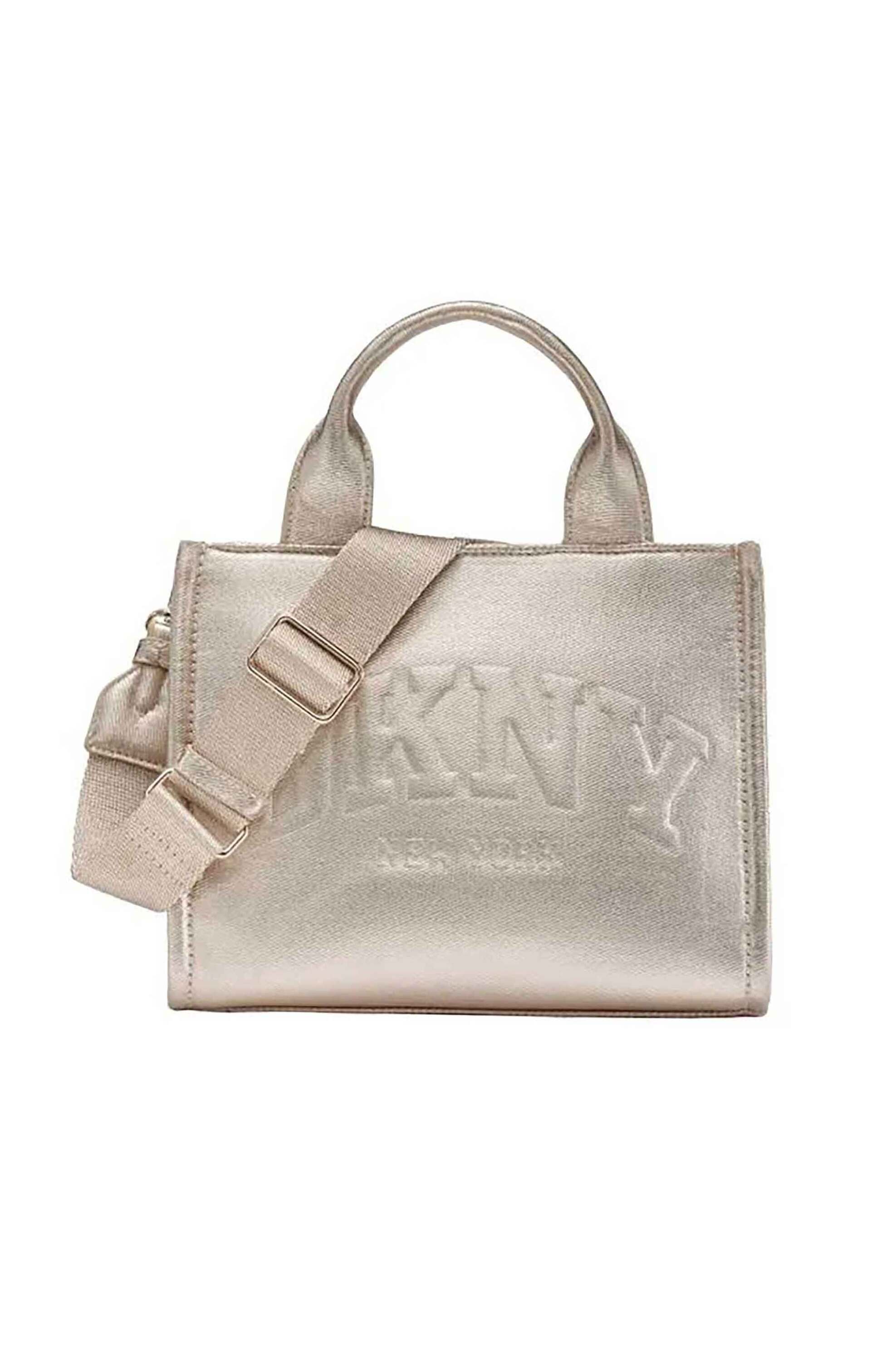 DKNY γυναικεία τσάντα tote με ανάγλυφο λογότυπο "Nicole" - R54ADC80 Χρυσό