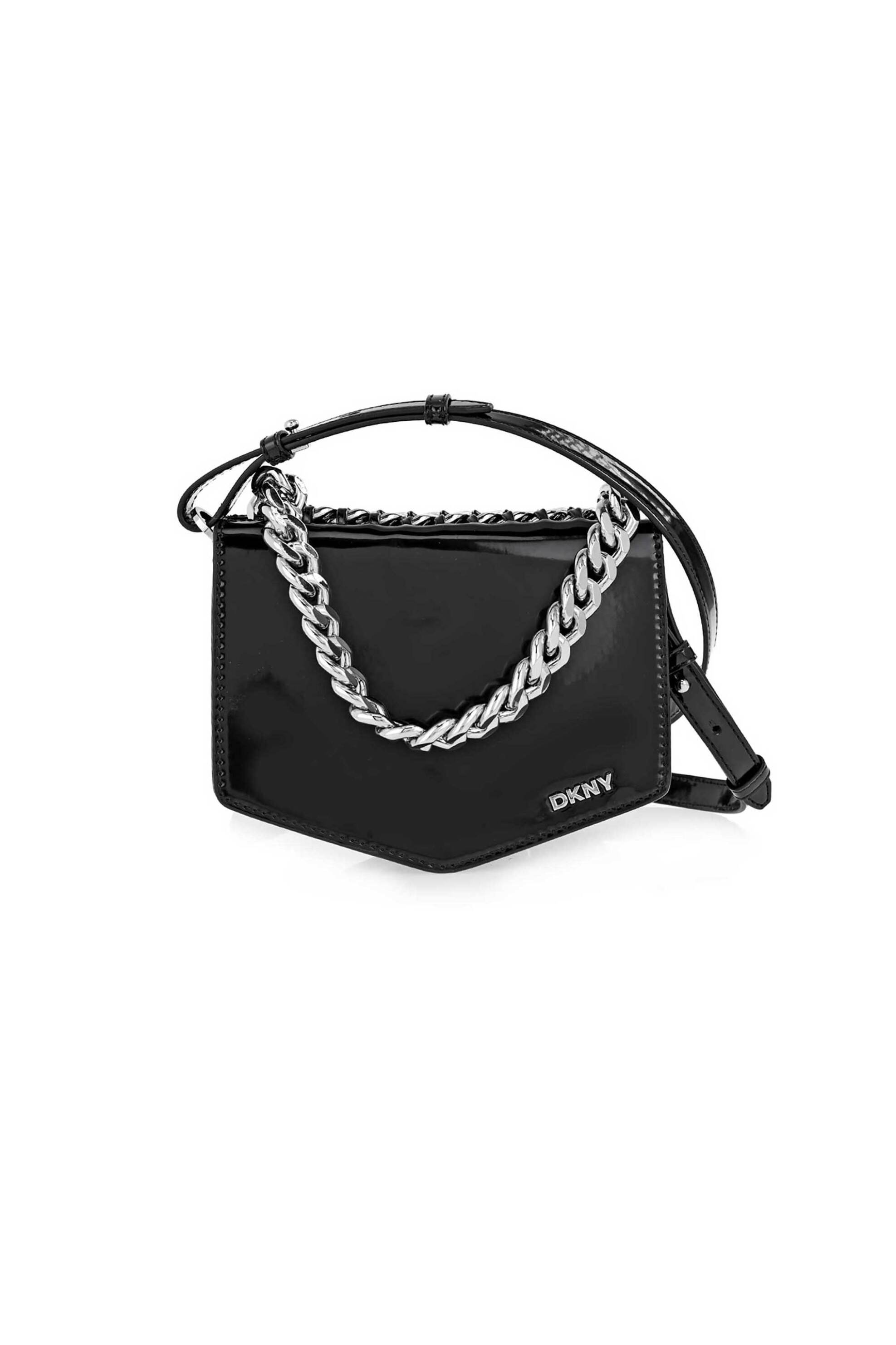 DKNY γυναικεία τσάντα crossbody με μεταλλικό λογότυπο "Riona" - R54EDO11 Μαύρο