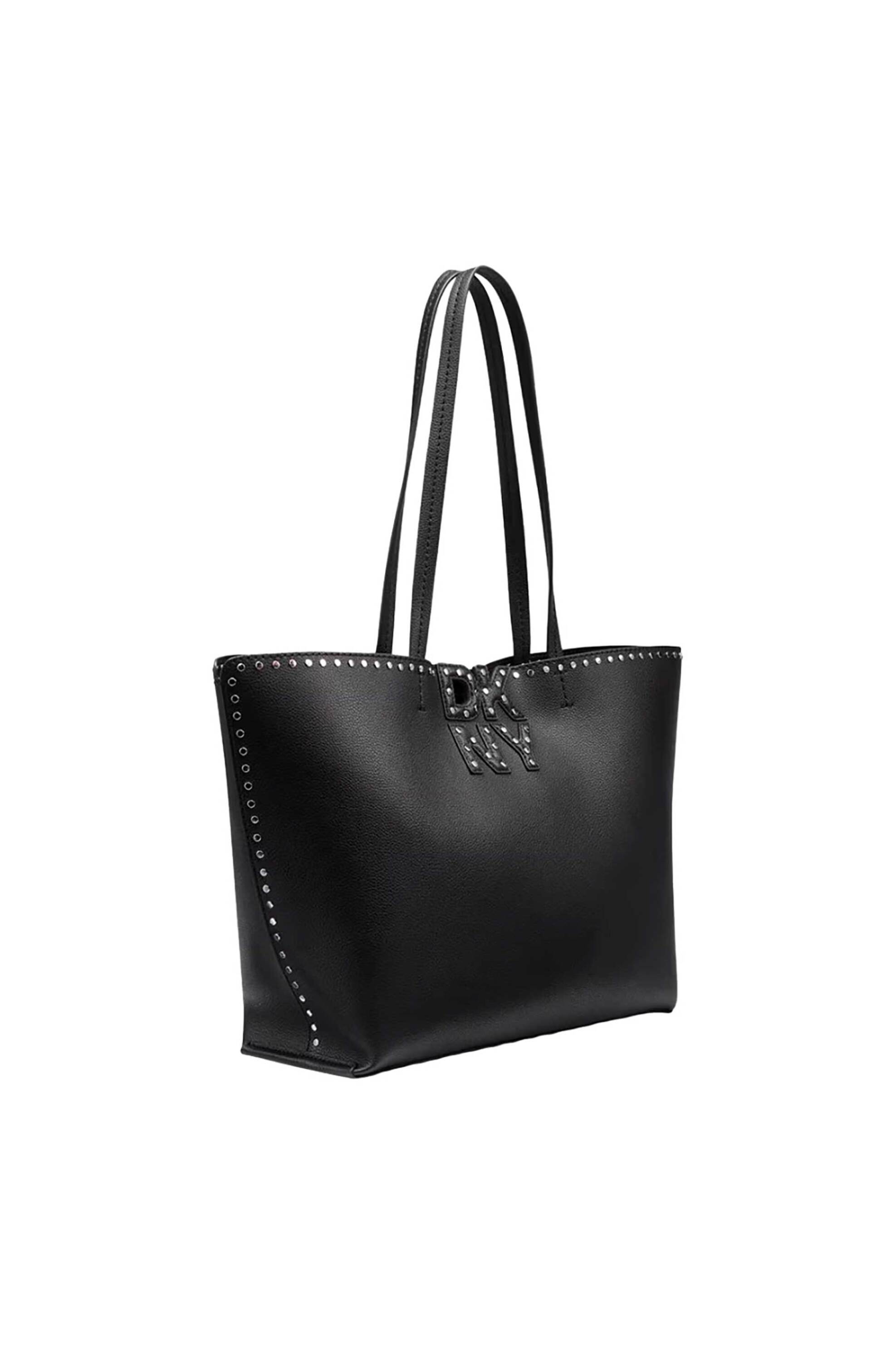 DKNY DKNY γυναικεία τσάντα tote με ανάγλυφο λογότυπο με τρουκς "Nicole" - R54AAJ38 Μαύρο - 2