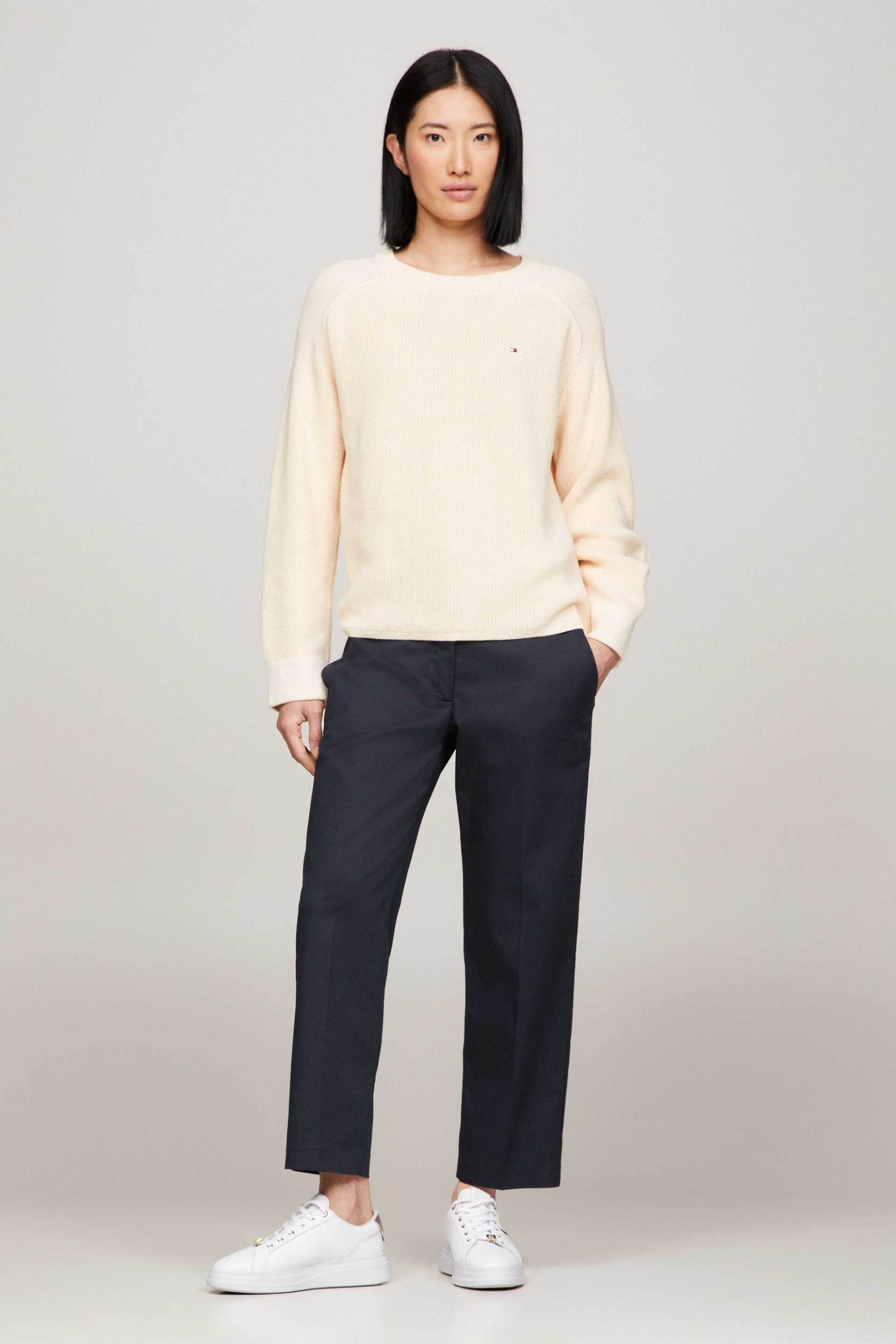TOMMY HILFIGER Tommy Hilfiger γυναικείο παντελόνι chinos Slim fit - WW0WW40504 Σκούρο Μπλε
