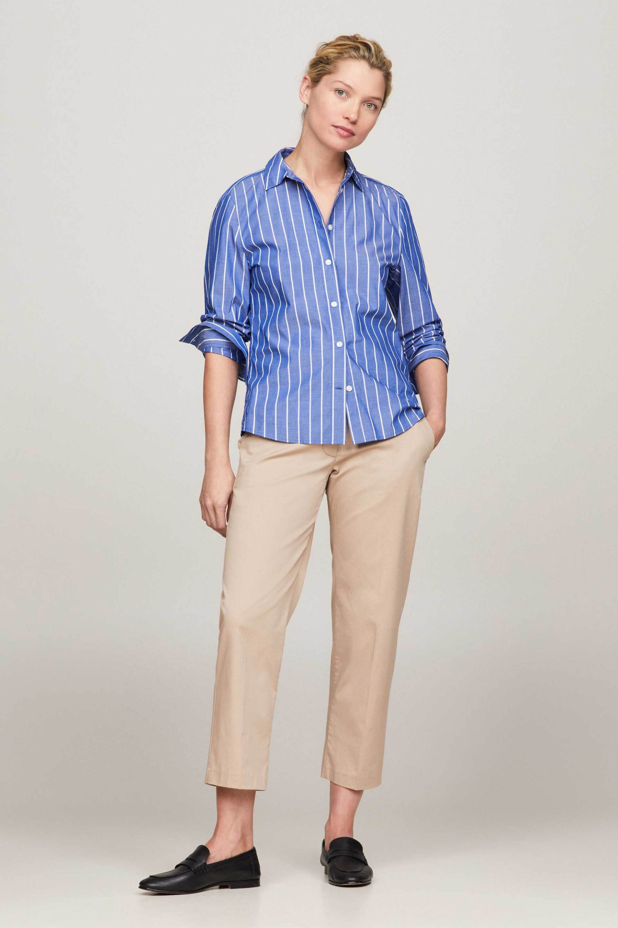 TOMMY HILFIGER Tommy Hilfiger γυναικείο παντελόνι chinos Slim fit - WW0WW40504 Μπεζ