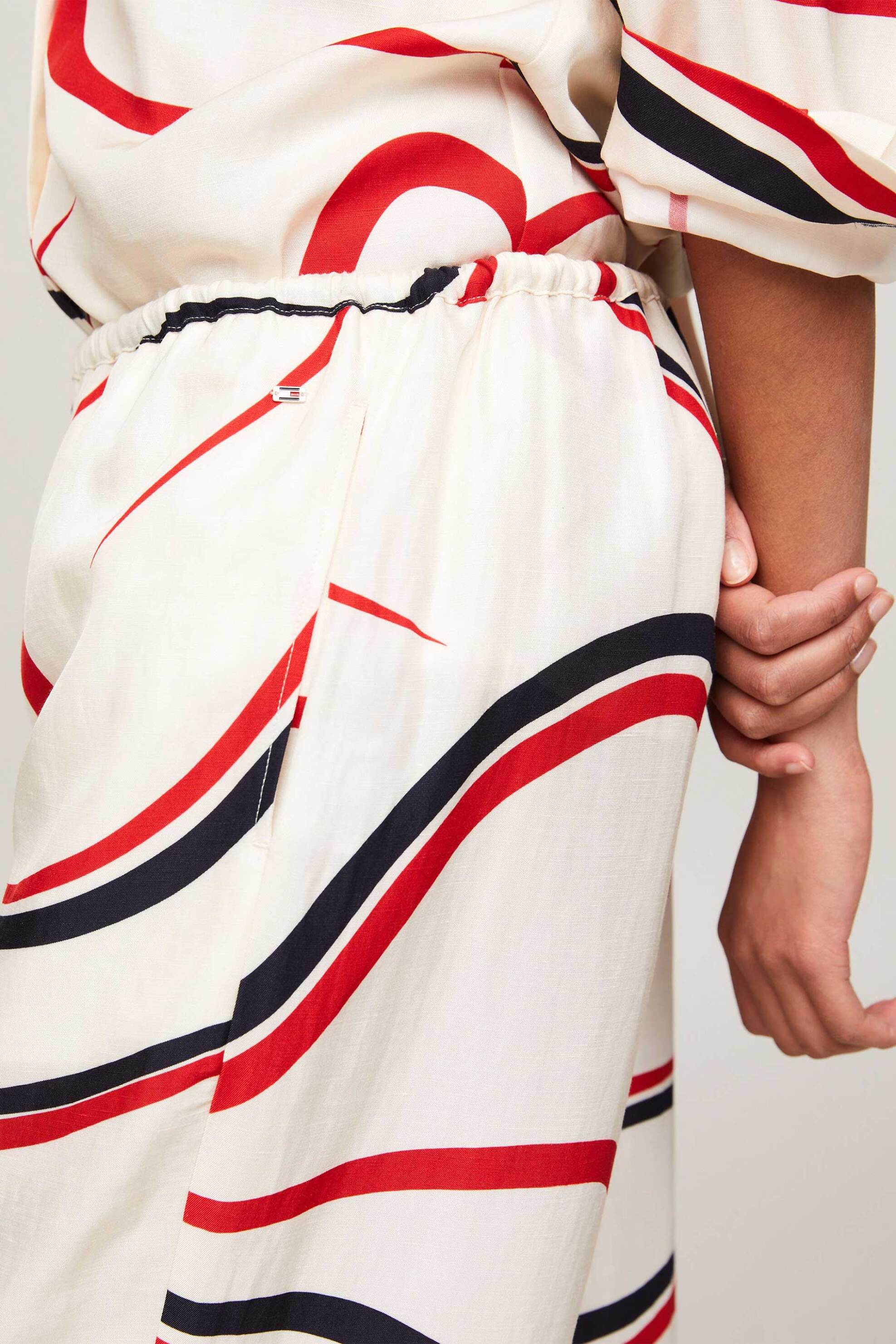 Tommy Hilfiger Γυναικείο Παντελόνι με All-Over Print - Ww0Ww41587 Κρέμ