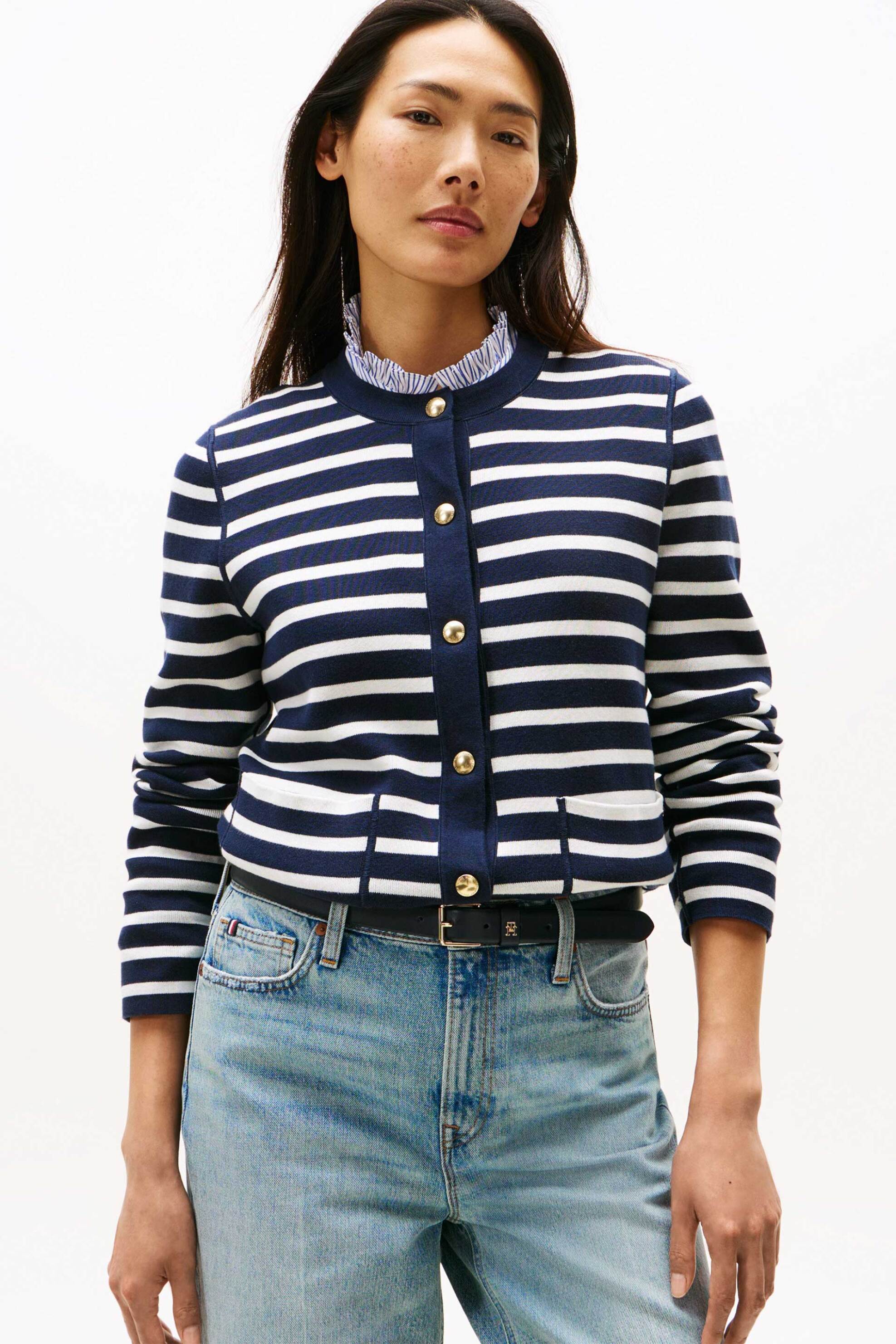 Tommy Jeans γυναικεία ζακέτα διπλής όψης με μεταλλικό λογότυπο Regular Fit