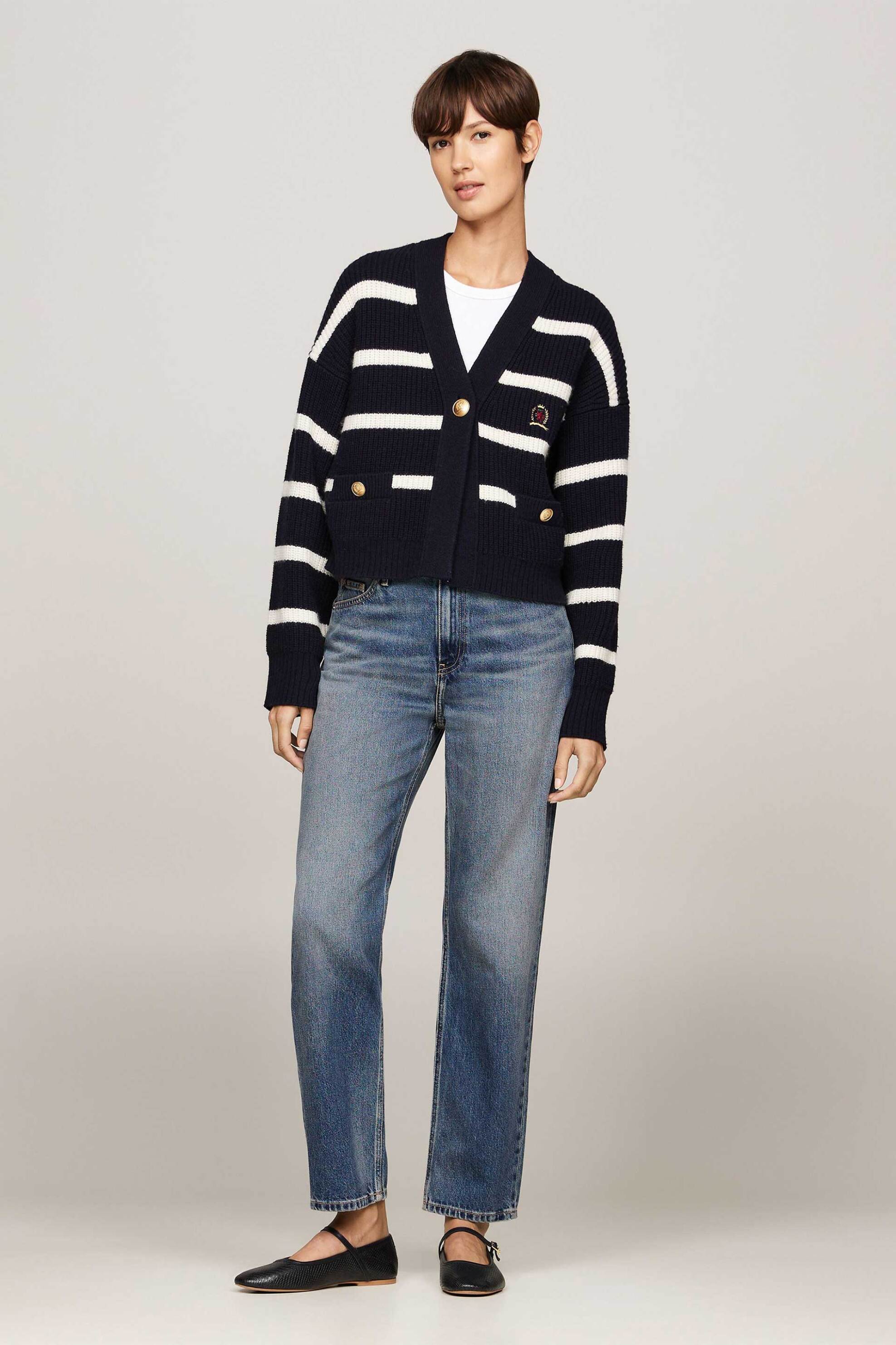 Tommy Hilfiger γυναικείο ψηλόμεσο τζιν σε ίσια γραμμή - WW0WW42805 Denim Blue φωτογραφία