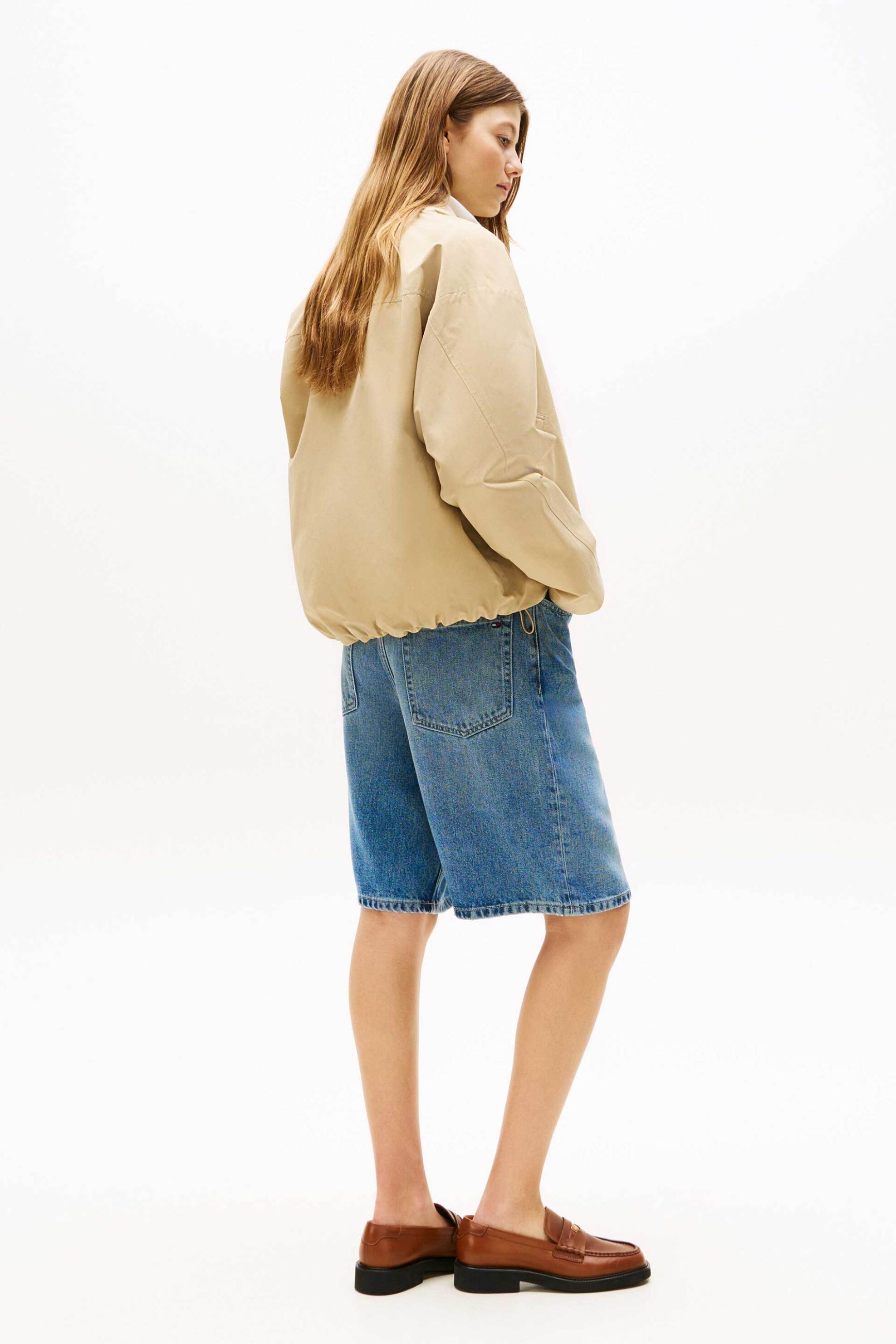 Tommy Hilfiger γυναικείο αδιάβροχο bomber Reular Fit - WW0WW45619 Εκρού φωτογραφία