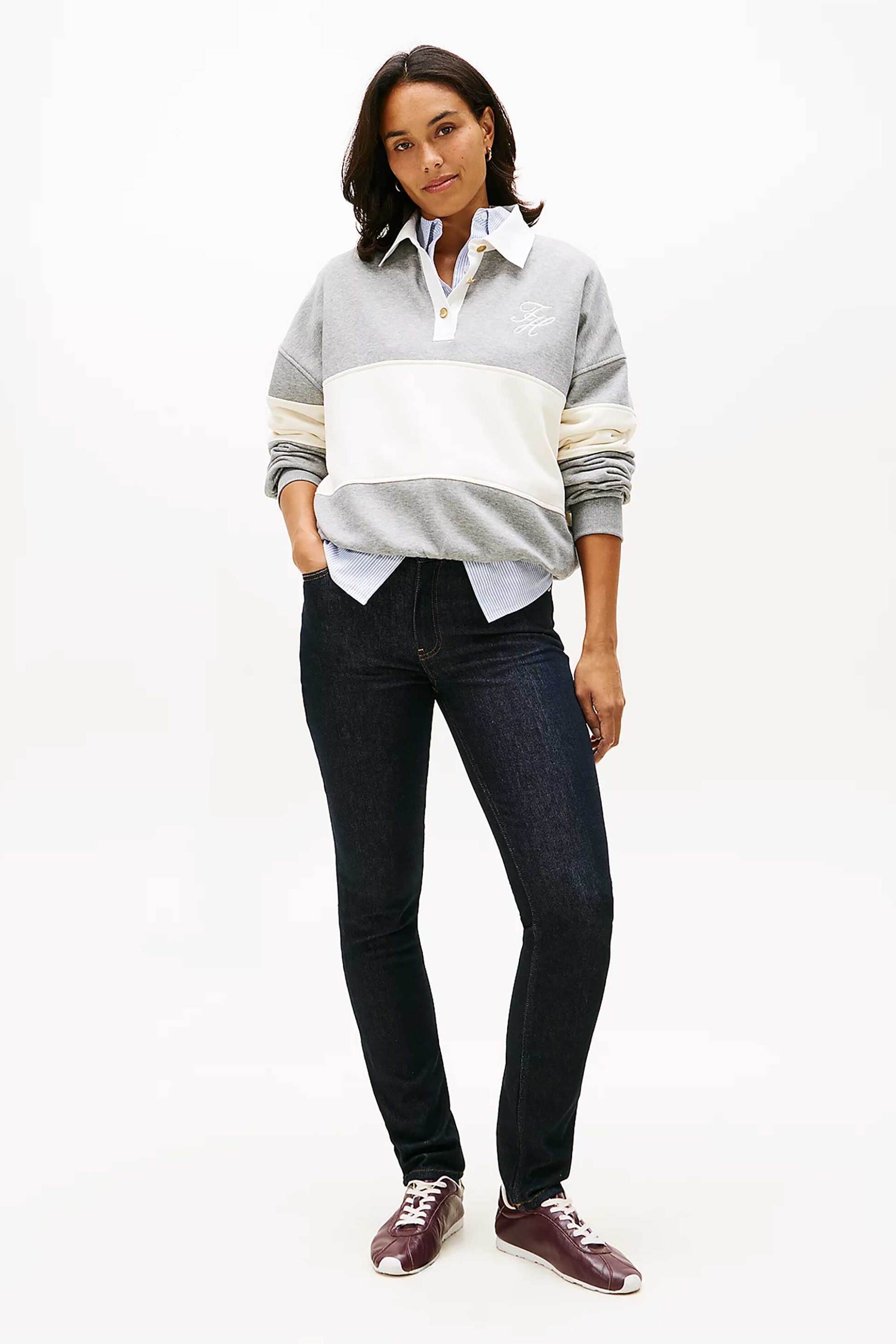 Tommy Hilfiger γυναικείο τζιν παντελόνι πεντάτσεπο Slim Fit - WW0WW47685 Denim Blue Σκούρο