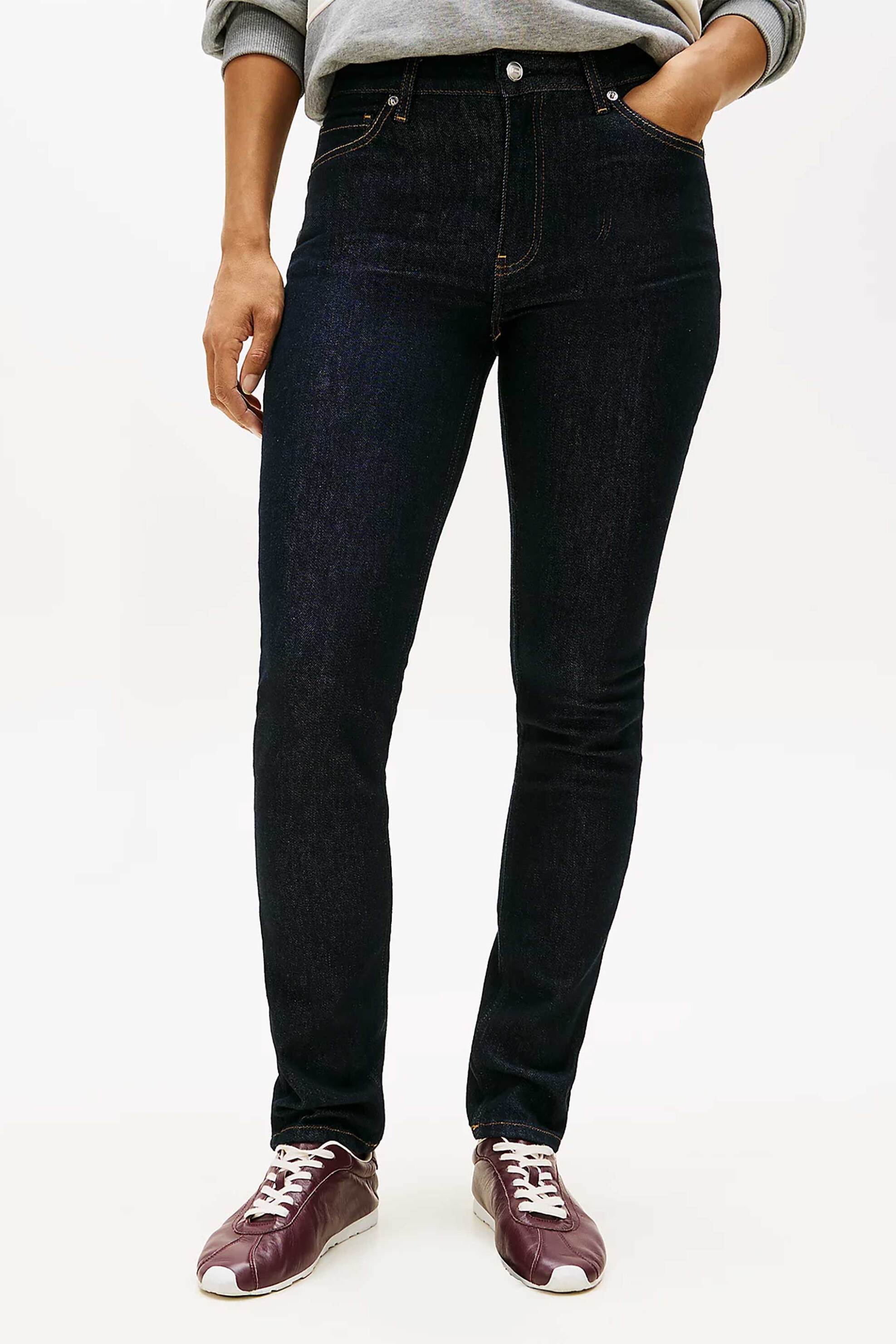 TOMMY HILFIGER Tommy Hilfiger γυναικείο τζιν παντελόνι πεντάτσεπο Slim Fit - WW0WW47685 Denim Blue Σκούρο - 2