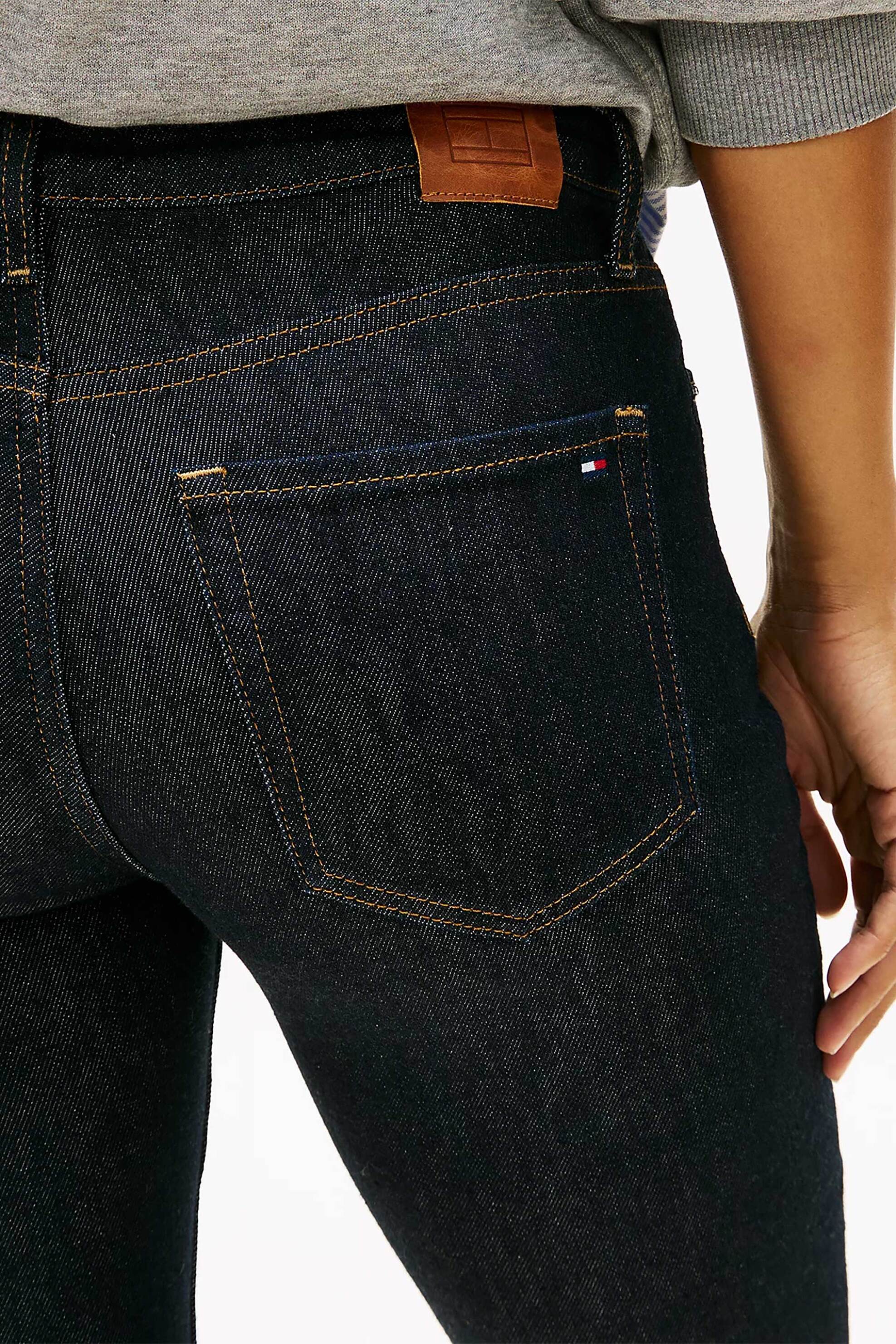 Tommy Hilfiger Γυναικείο Τζιν Παντελόνι Πεντάτσεπο Slim Fit - Ww0Ww47685 Denim Blue Σκούρο