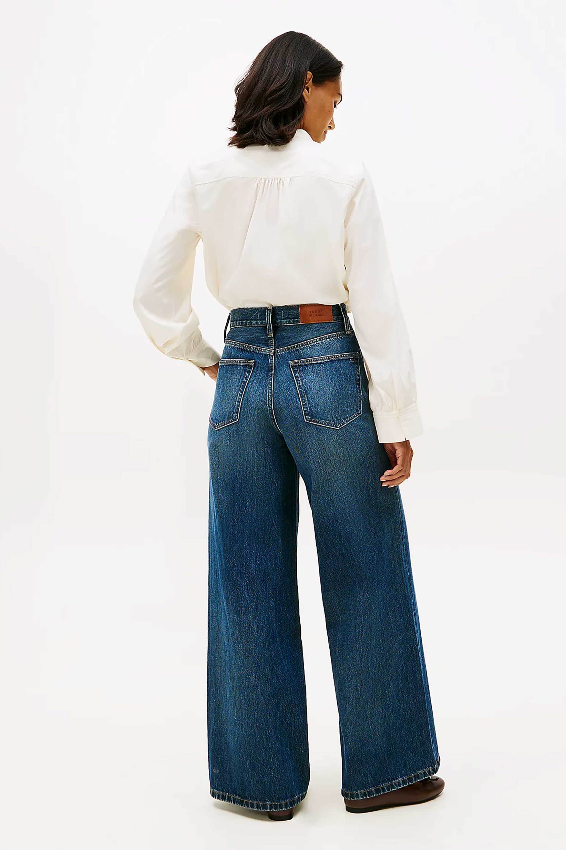 TOMMY HILFIGER Tommy Hilfiger γυναικείο ψηλόμεσο τζιν παντελόνι Wide Leg - WW0WW49387 Denim Blue - 3