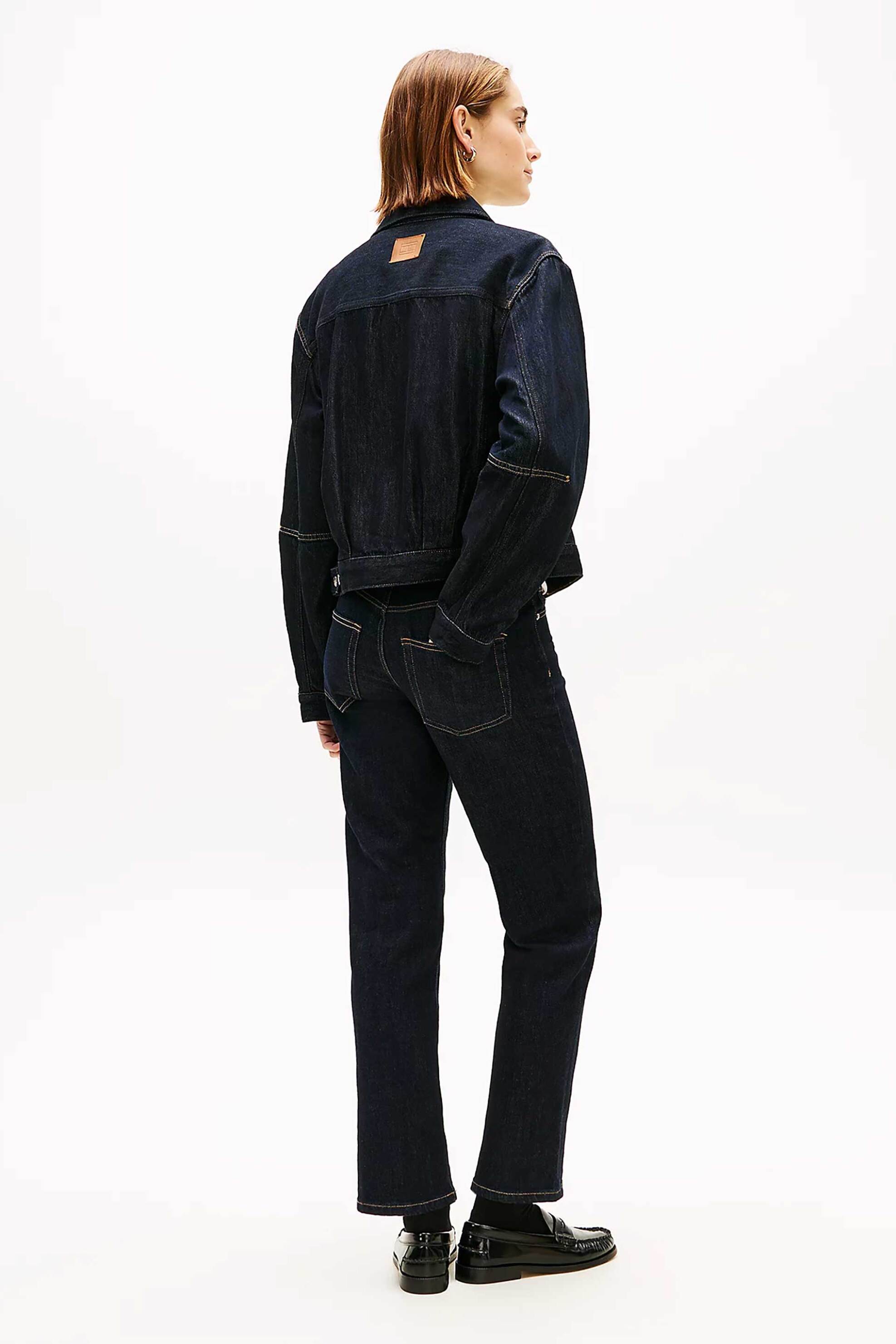 Tommy Hilfiger Γυναικείο Denim Jacket Regular Fit - Ww0Ww49523 Blue Σκούρο
