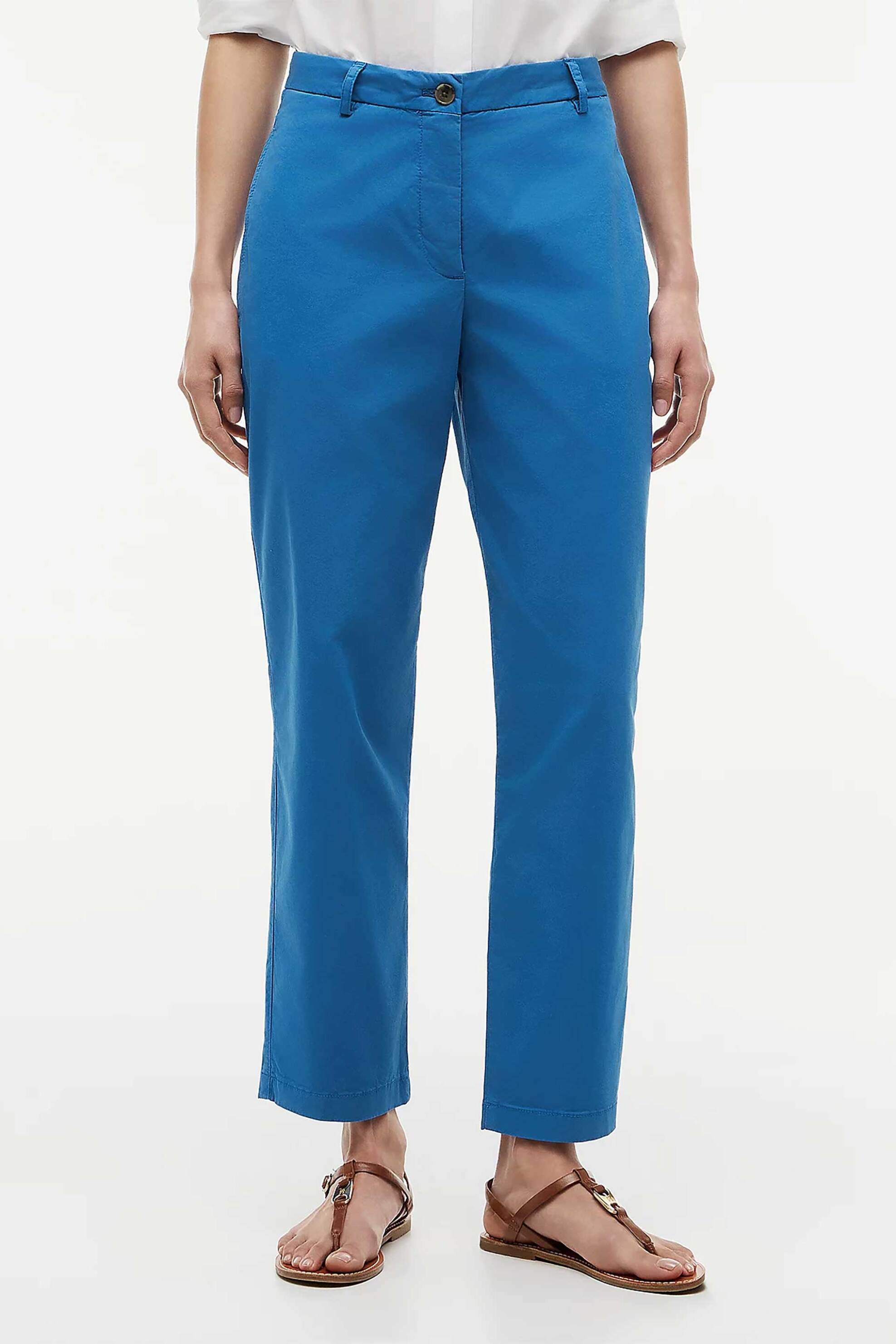 Tommy Hilfiger γυναικείο παντελόνι chino Slim Straight Fit - WW0WW49647 Μπλε φωτογραφία