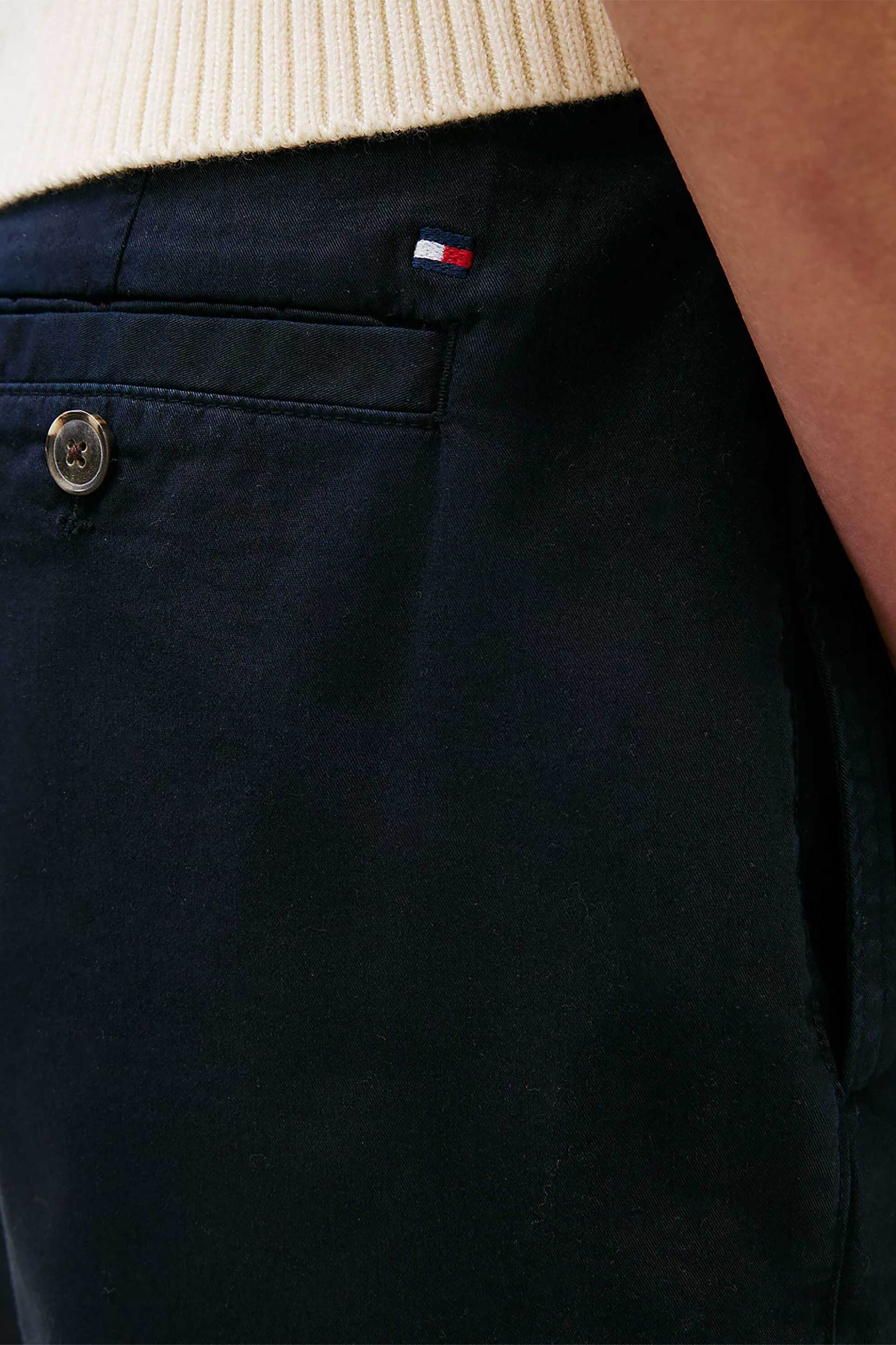 Tommy Hilfiger Γυναικεία Βερμούδα Chino Regular Fit - Ww0Ww49648 Μπλε Σκούρο