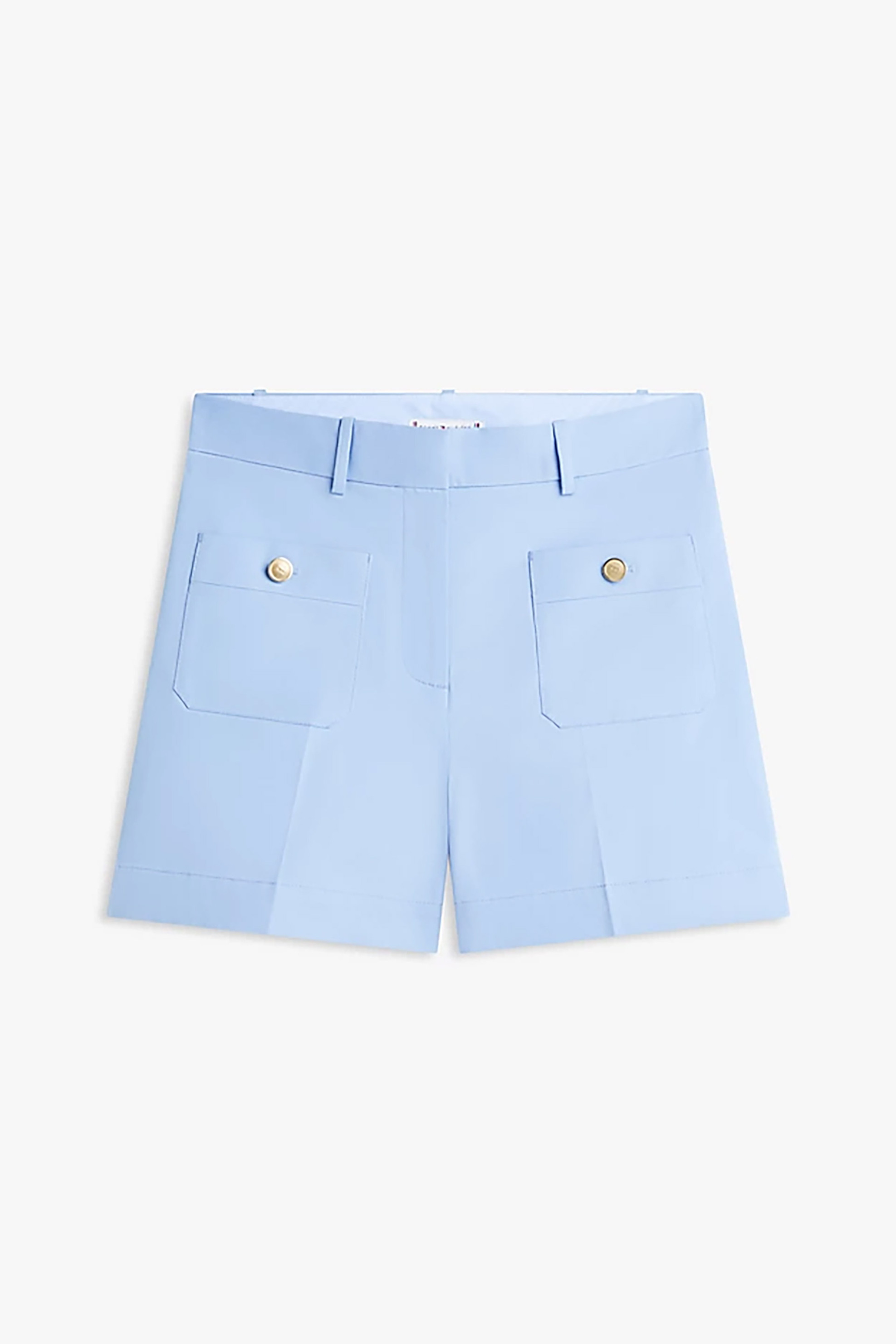 Tommy Hilfiger Γυναικείο Σορτς με Χρυσά Κουμπιά Regular Fit - Ww0Ww49592 Γαλάζιο