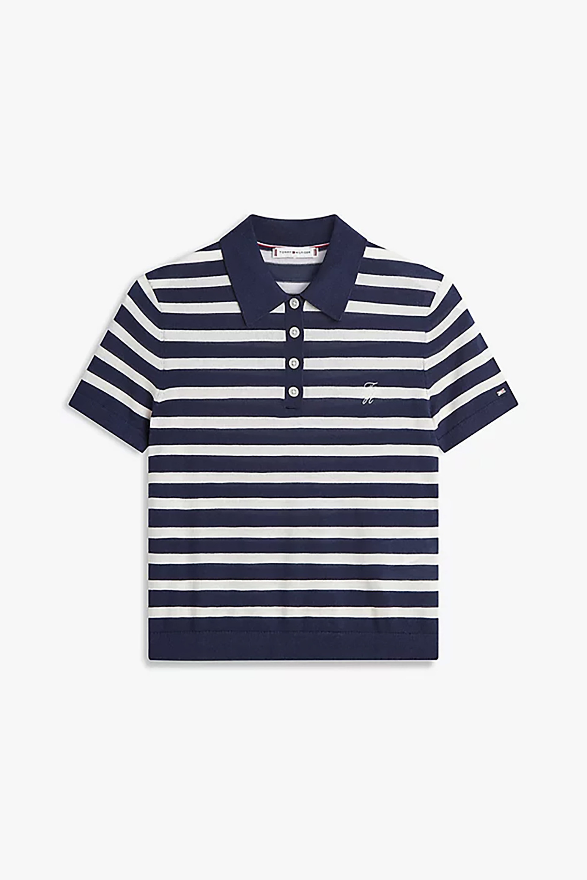 Tommy Hilfiger Γυναικεία Μπλούζα Πόλο με Κεντημένο Logo Regular Fit - Ww0Ww48503 Μπλε Σκούρο