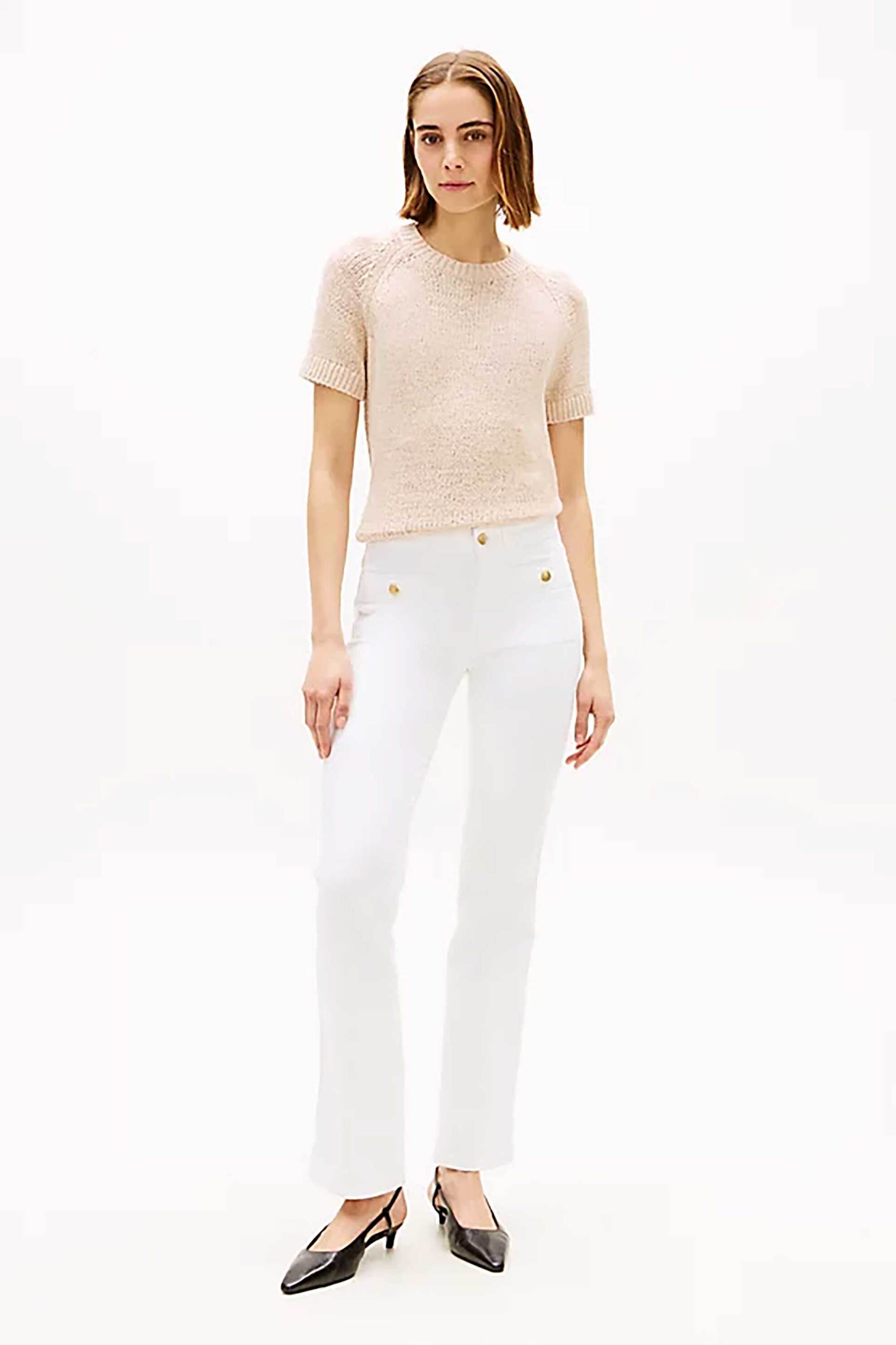 TOMMY HILFIGER Tommy Hilfiger γυναικείο τζιν παντελόνι Bootcut Fit - WW0WW48580 Λευκό