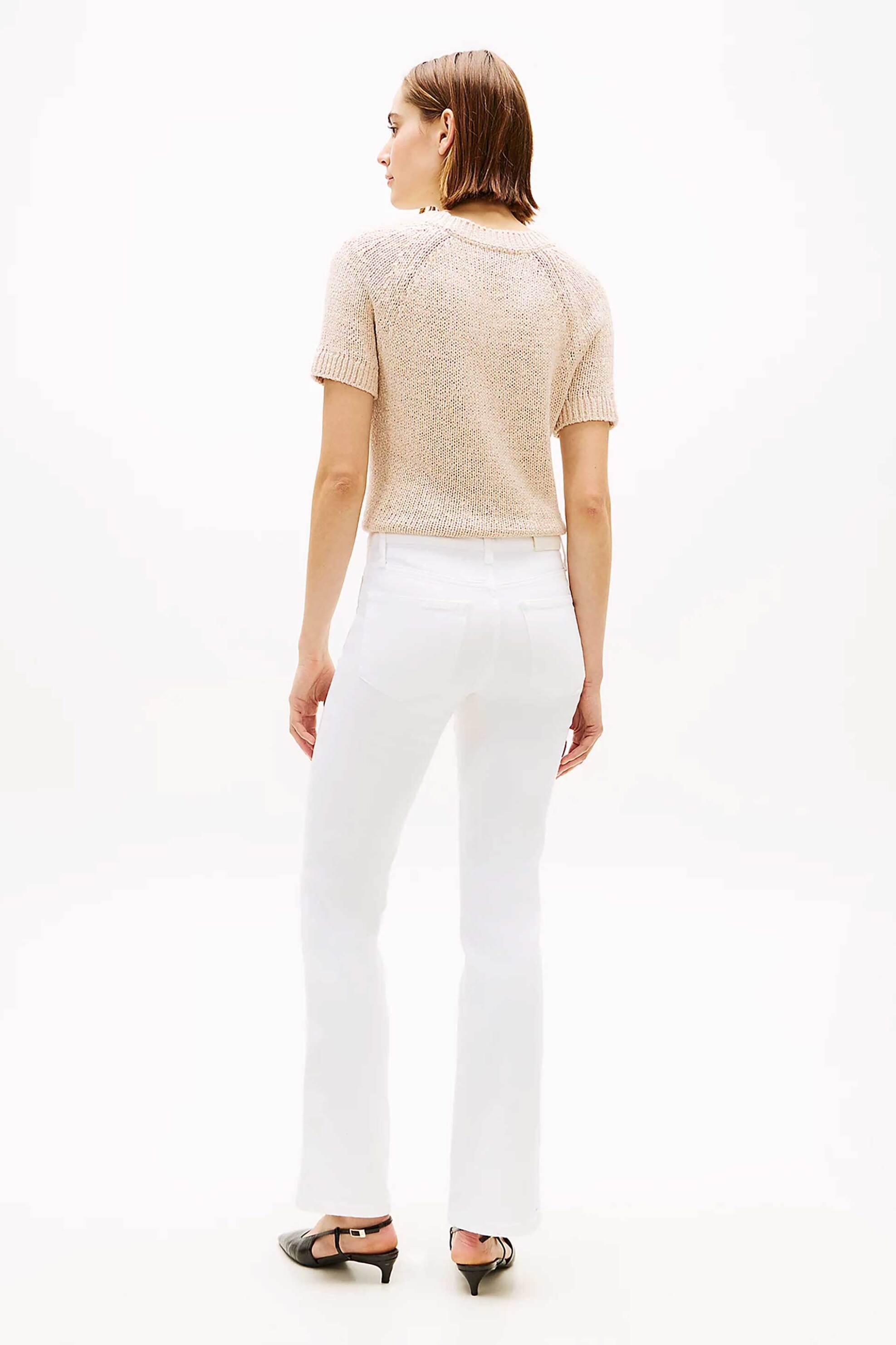 TOMMY HILFIGER Tommy Hilfiger γυναικείο τζιν παντελόνι Bootcut Fit - WW0WW48580 Λευκό - 3