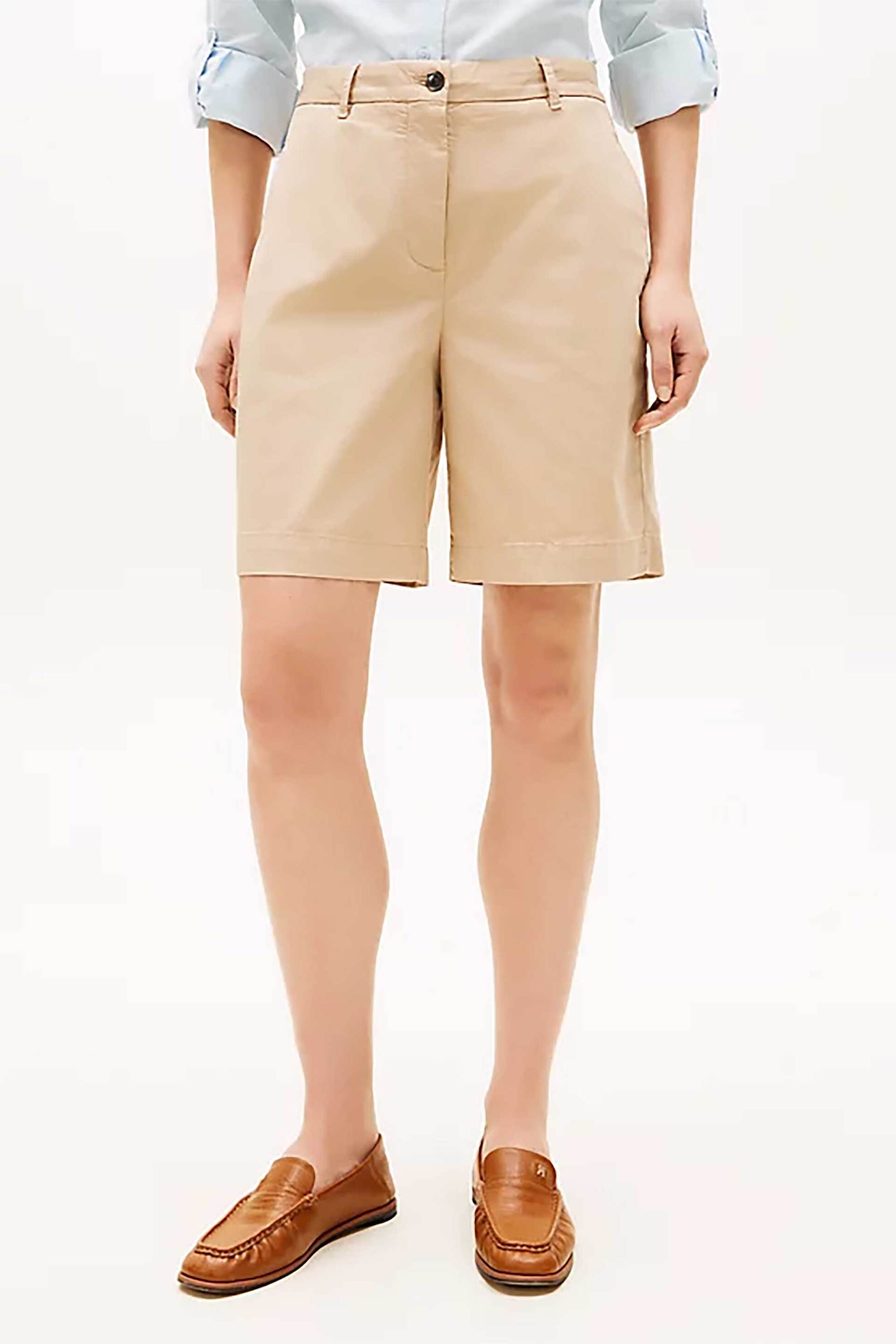 TOMMY HILFIGER Tommy Hilfiger γυναικεία βερμούδα chino Regular Fit - WW0WW49648 Μπεζ - 3