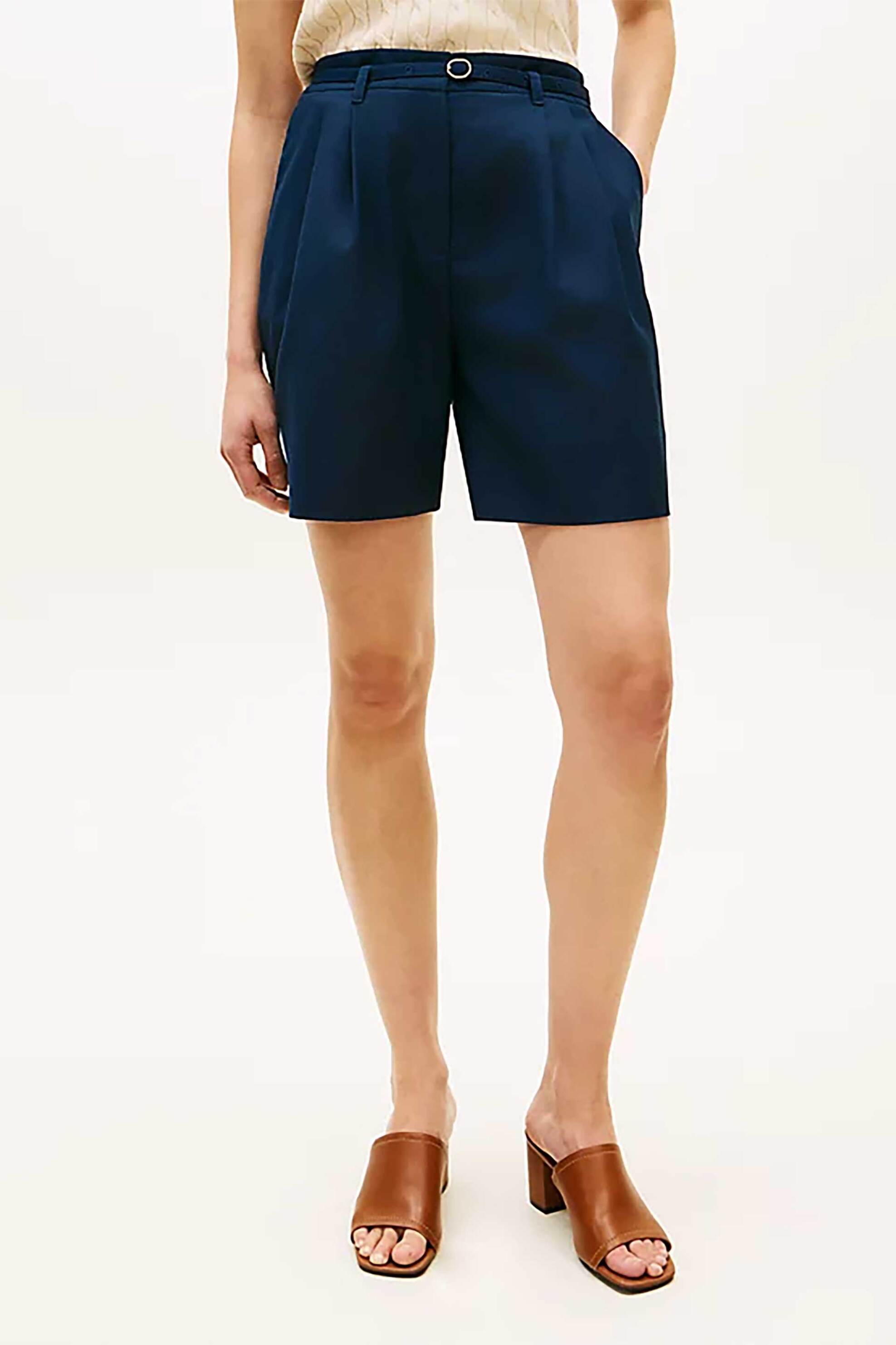 TOMMY HILFIGER Tommy Hilfiger γυναικείο σορτς Regular Fit - WW0WW49040 Μπλε Σκούρο - 2