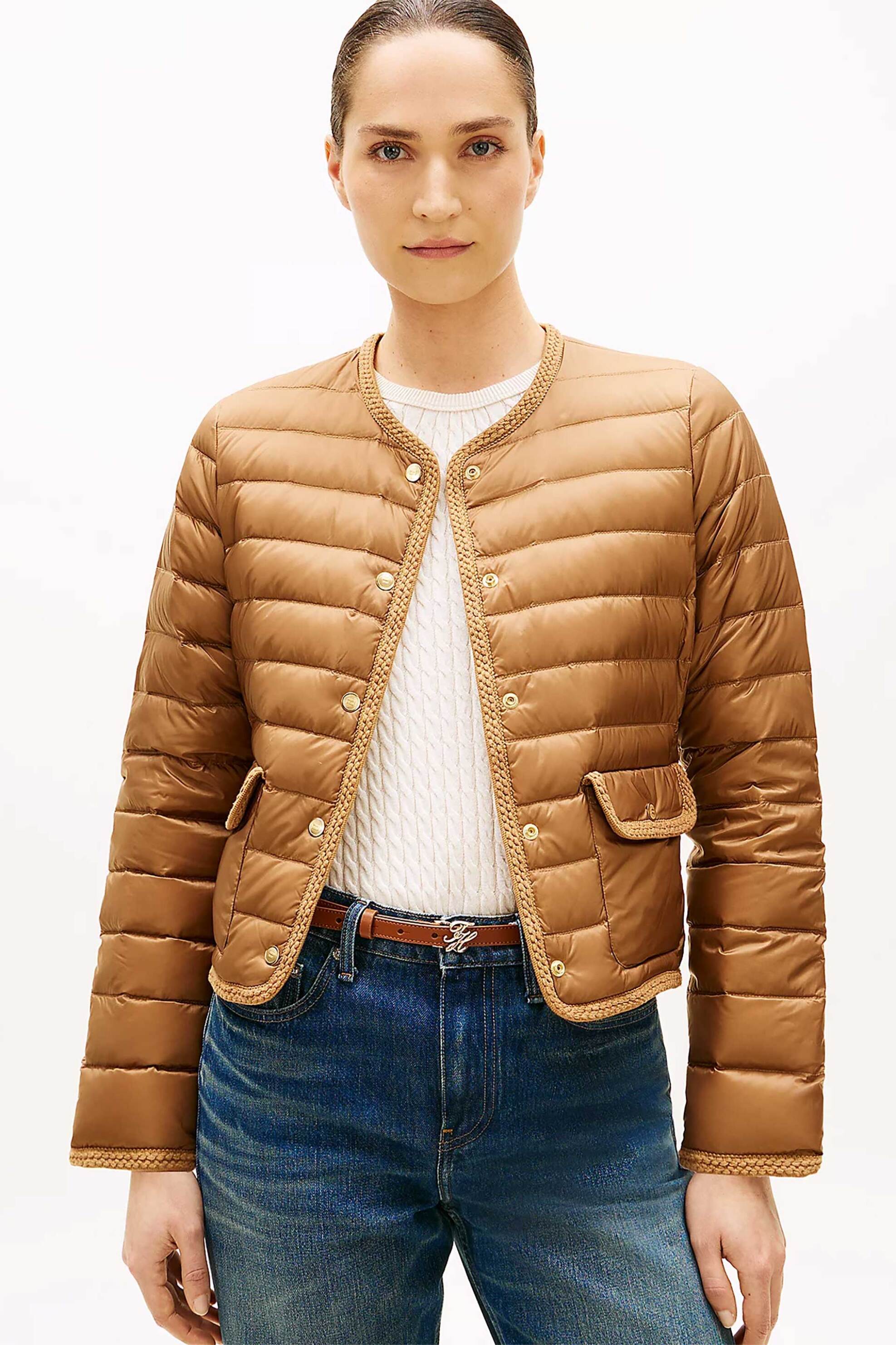 TOMMY HILFIGER Tommy Hilfiger γυναικείο μπουφάν καπιτονέ - WW0WW49660 Καφέ