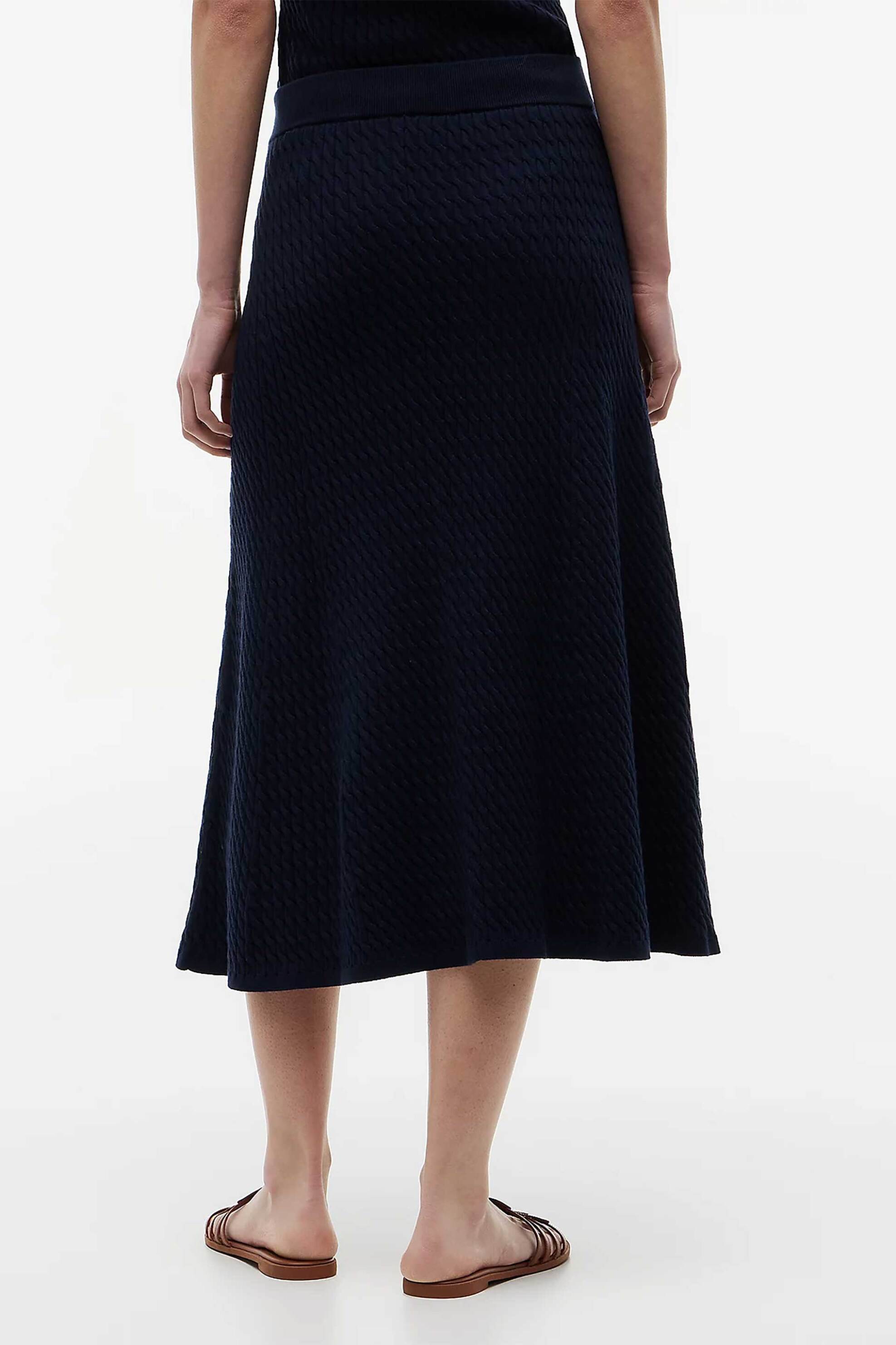 TOMMY HILFIGER Tommy Hilfiger γυναικείο midi φόρεμα πλεκτό με πόλο γιακά Relaxed Fit - WW0WW49614 Μπλε Σκούρο - 3