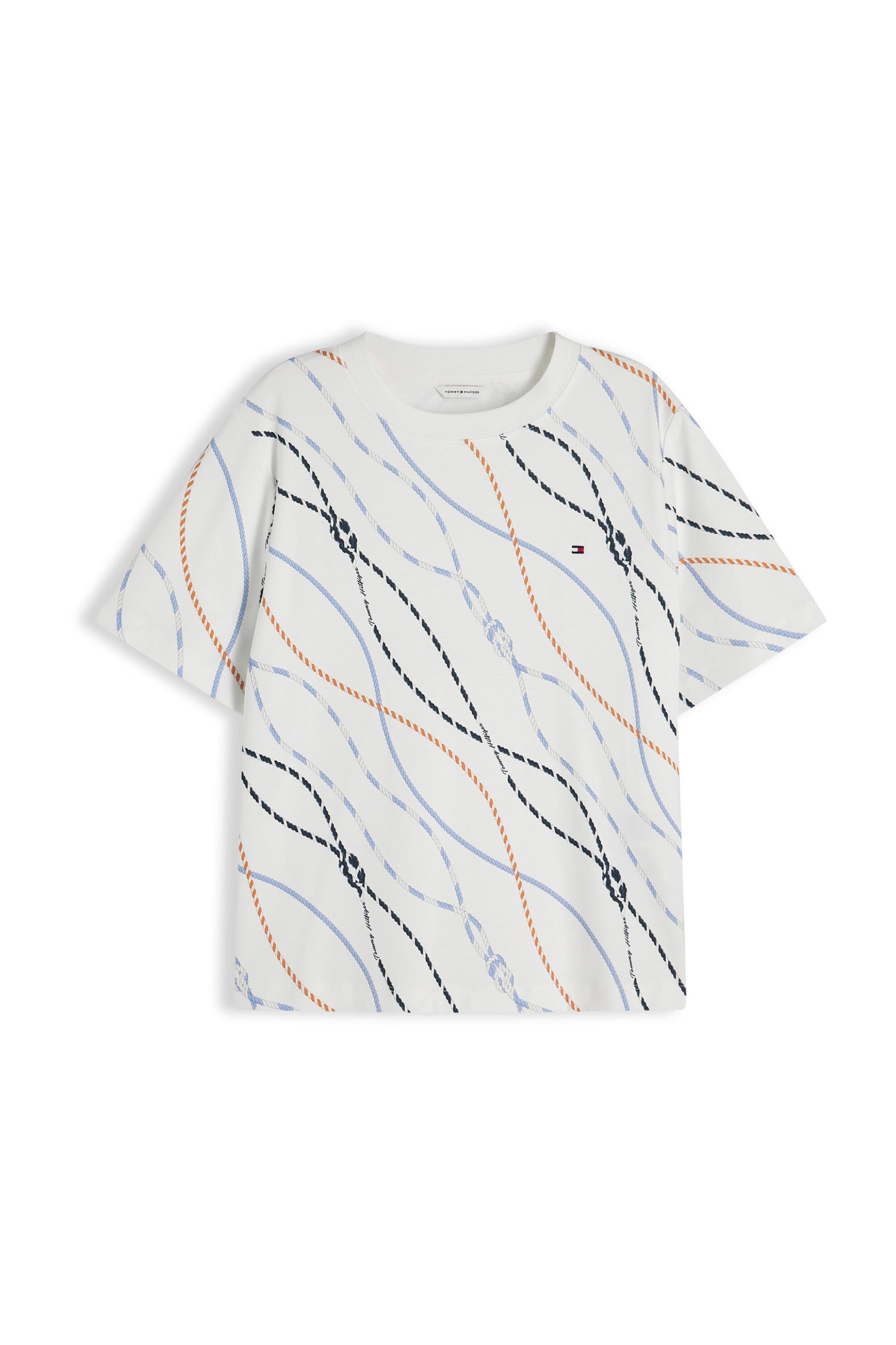 Tommy Hilfiger γυναικείο T-shirt με λογότυπο Boxy Fit - WW0WW49646 Πολύχρωμο