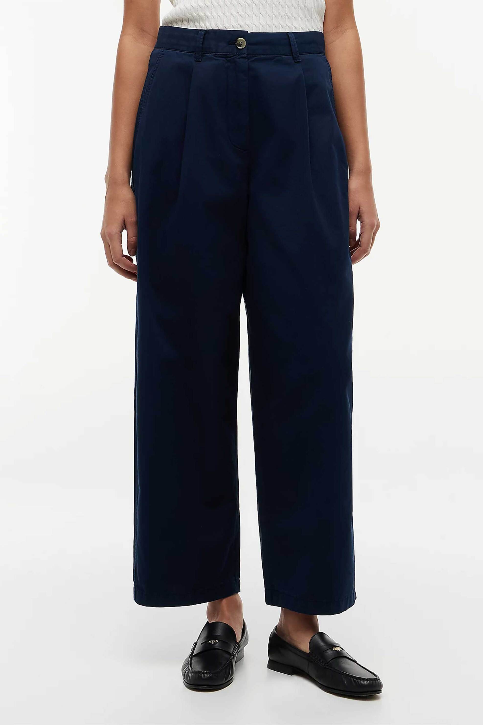 Tommy Hilfiger γυναικείο παντελόνι chino Barrel Fit - WW0WW50089 Μπλε Σκούρο