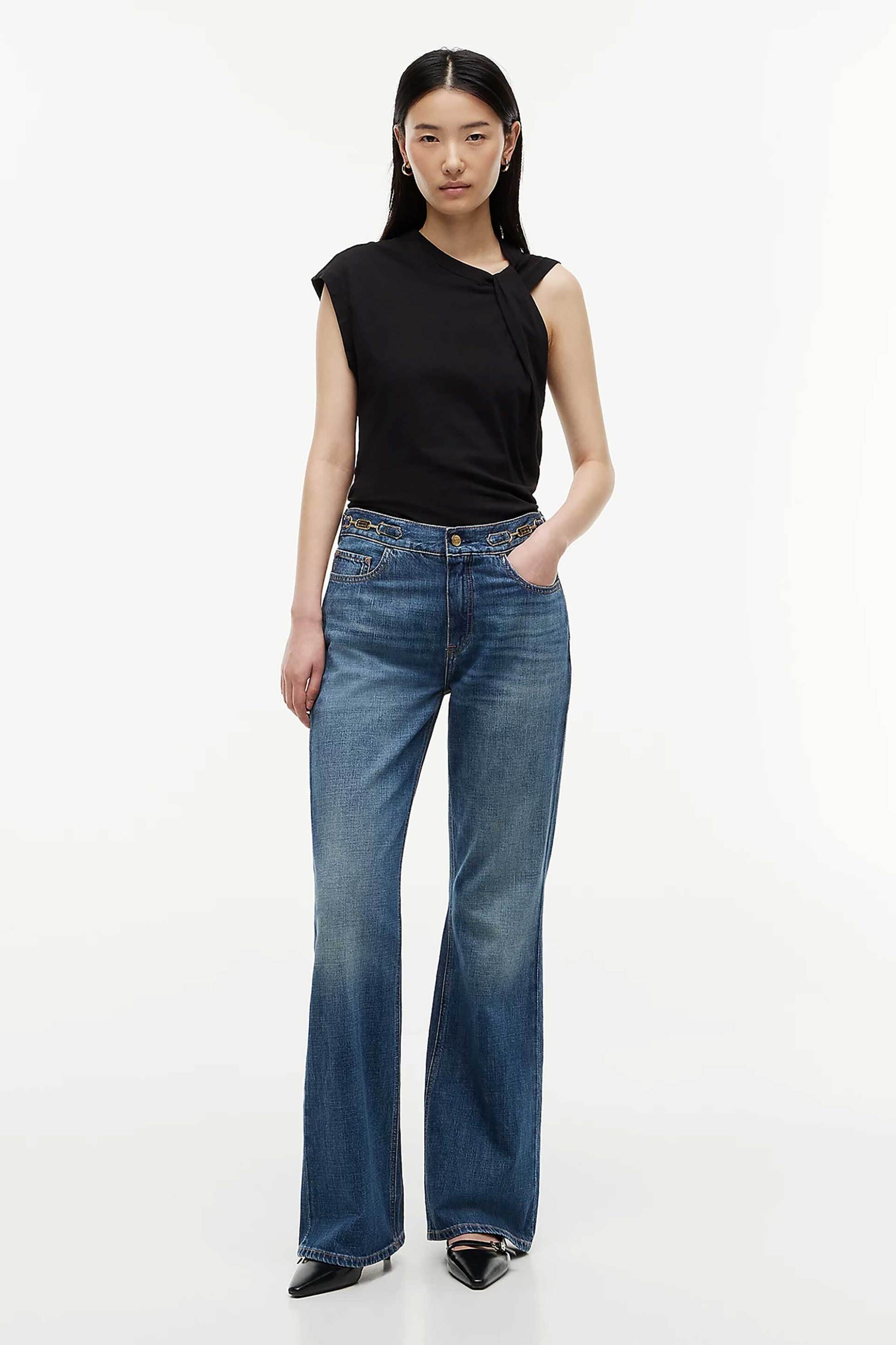 Tommy Hilfiger γυναικείο τζιν παντελόνι Flared Leg - WW0WW49963 Denim Blue